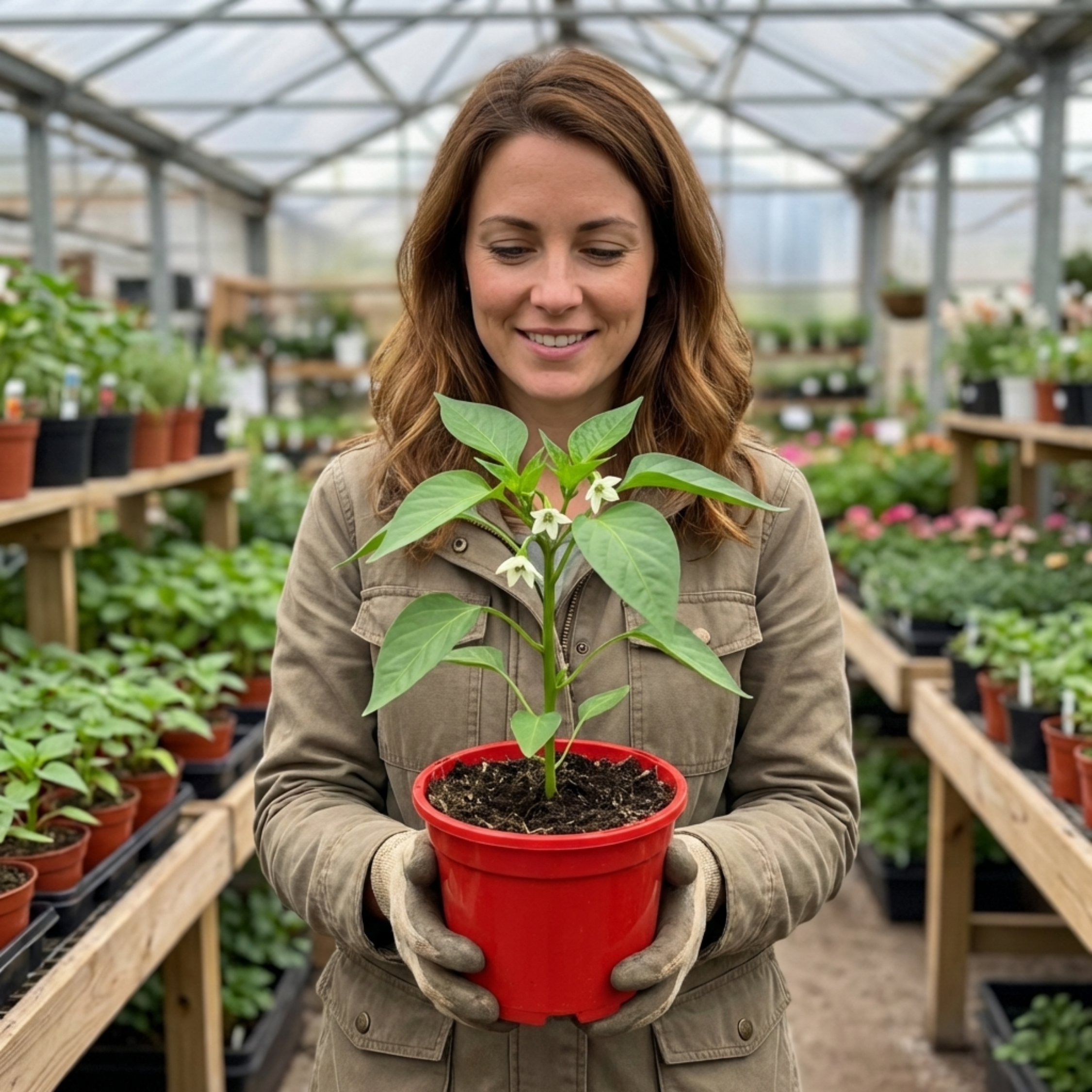 Sweet Pepper 'Red King' — Edible Annual, 10.5cm Pot (Set of 3)