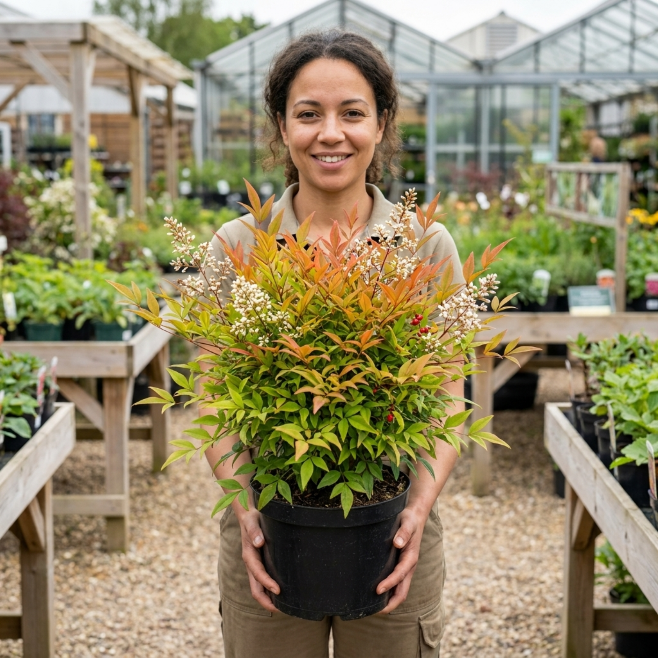 Nandina ‘Gulf Stream’ — Compact Evergreen Shrub, 3L Pot