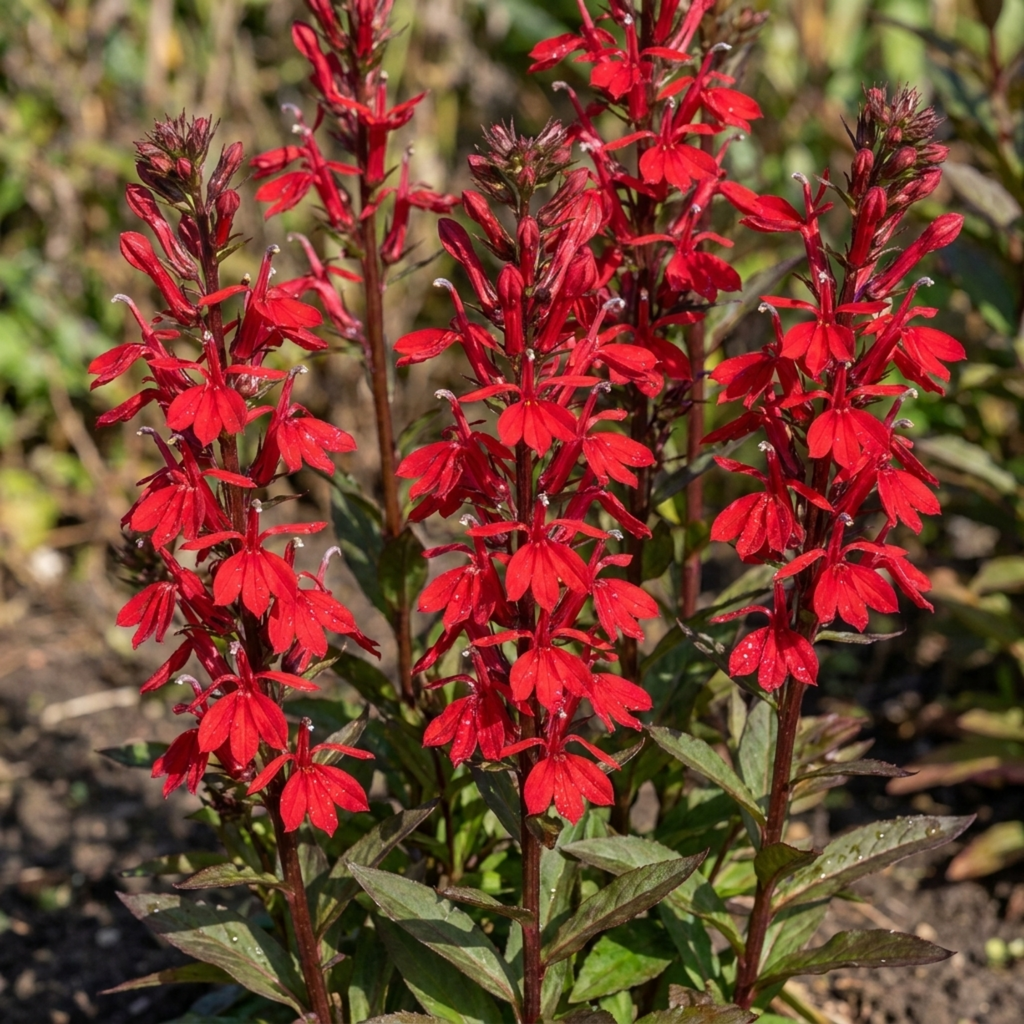 Lobelia ‘Starship Scarlet’ — Herbaceous Perennial, Bee-Friendly, 1L Pot (Set of 3 or 6)