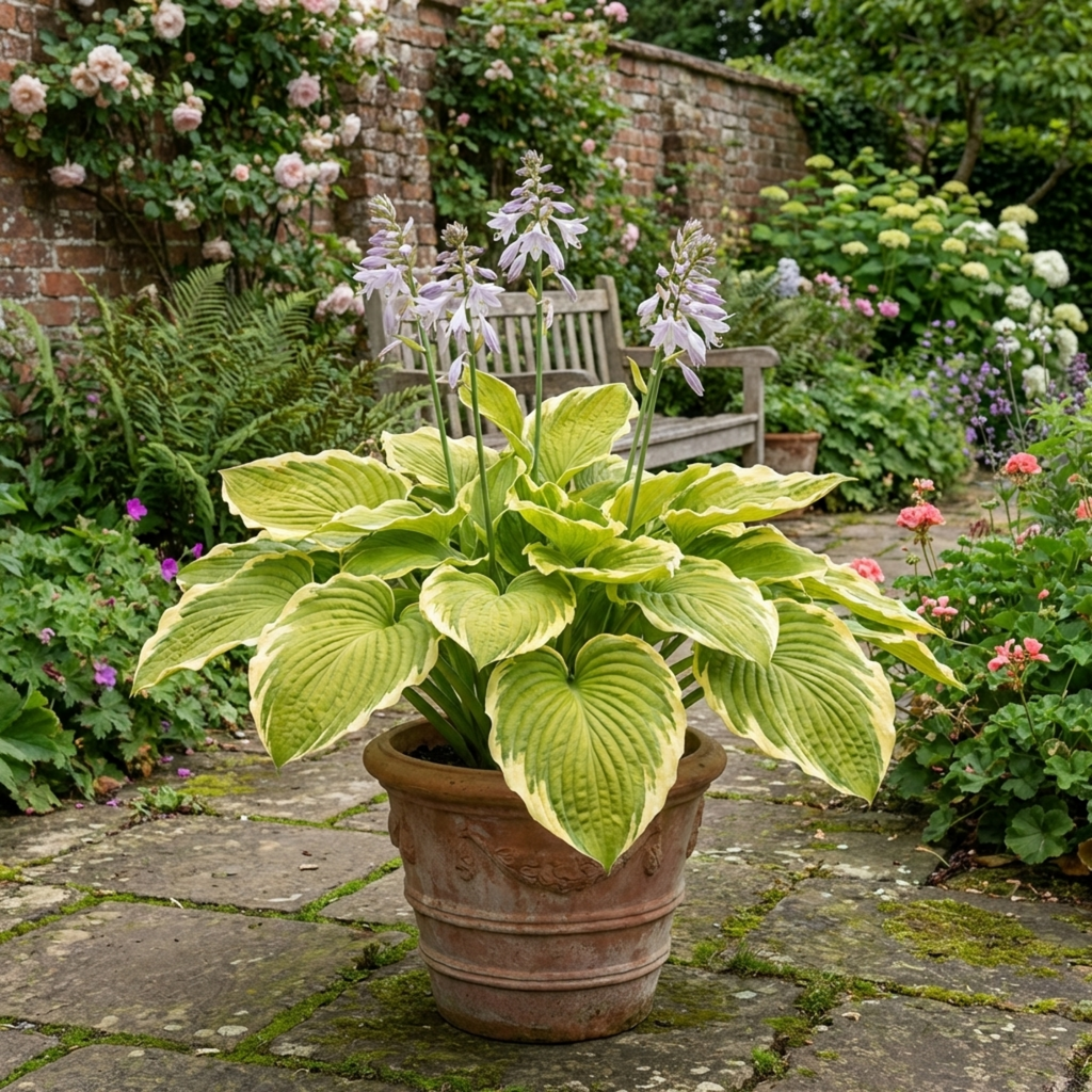 Hosta ‘Atlantis’ — Herbaceous Perennial, Bee-Friendly, 17cm Pot