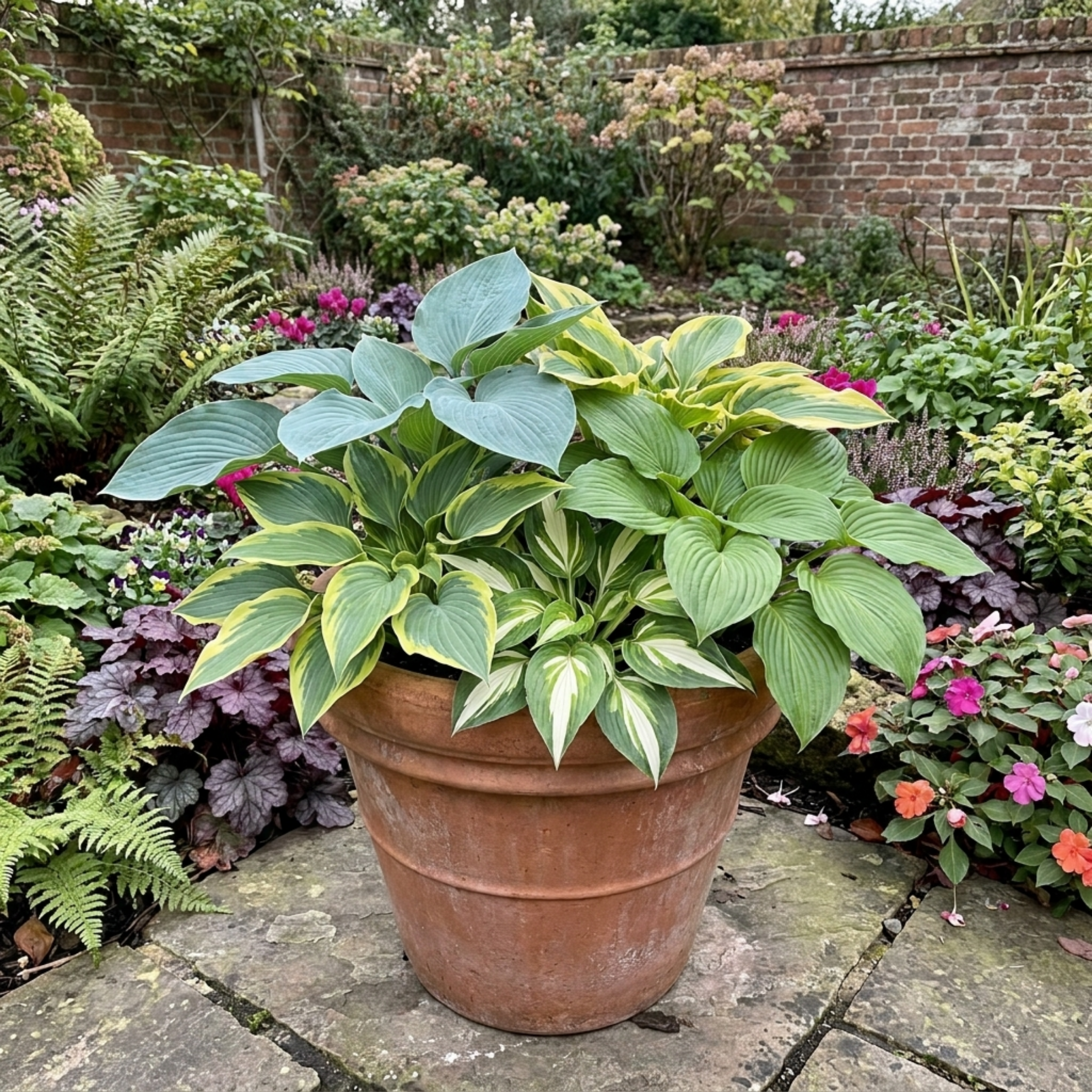 Hosta ‘Growers' Mix’ — Herbaceous Perennial, Bee-Friendly, 1L Pot (Set of 3 or 6)