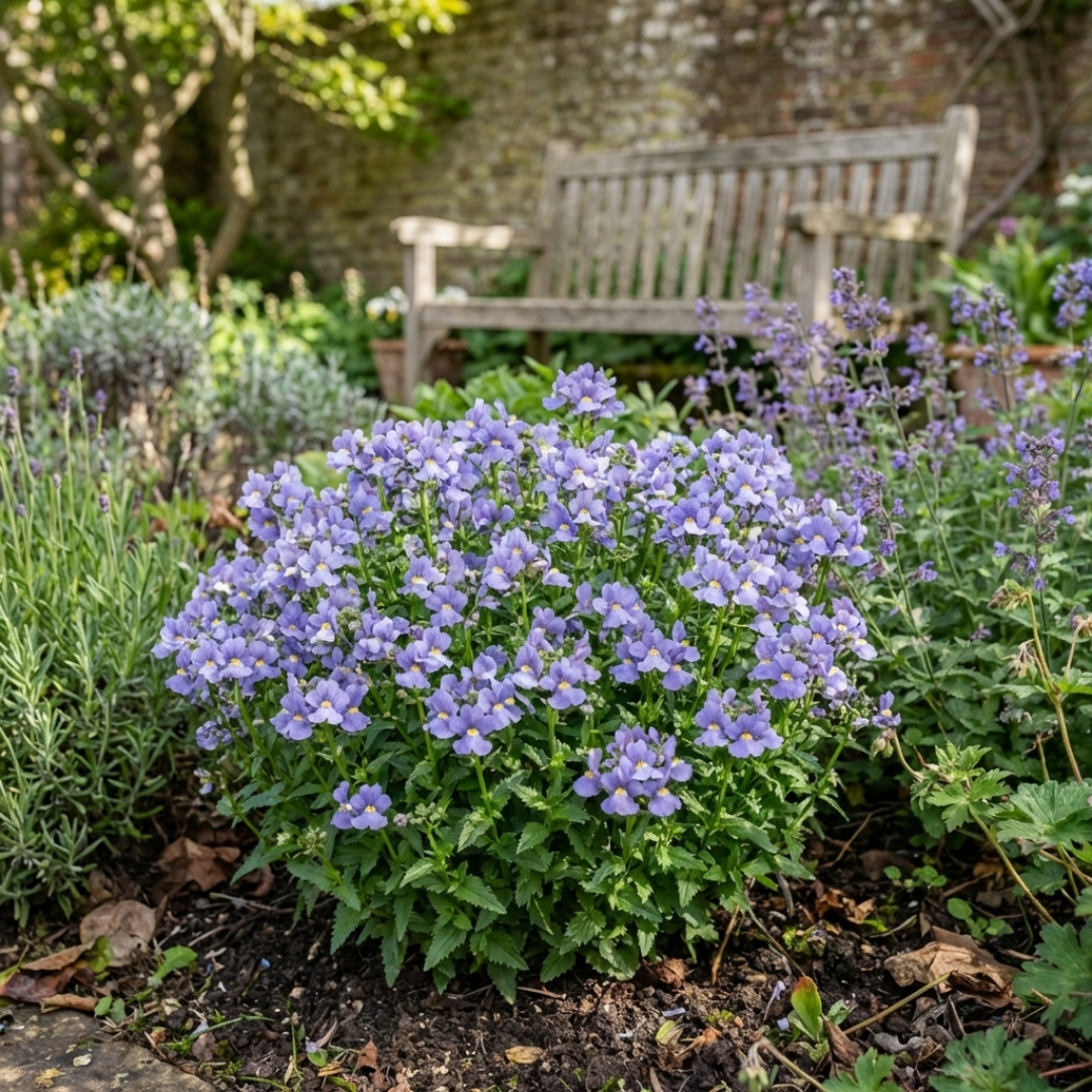 Nemesia ‘Nuvo Blue’ — Annual / Short-lived Perennial, Bee-Friendly, 10.5cm Pot (Set of 3 or 6)
