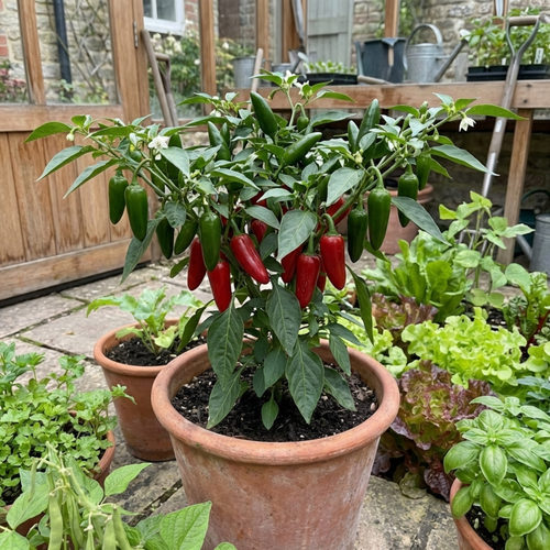 Chilli 'Jalapeño' — Edible Annual, 10.5cm Pot (Set of 3 or 6)