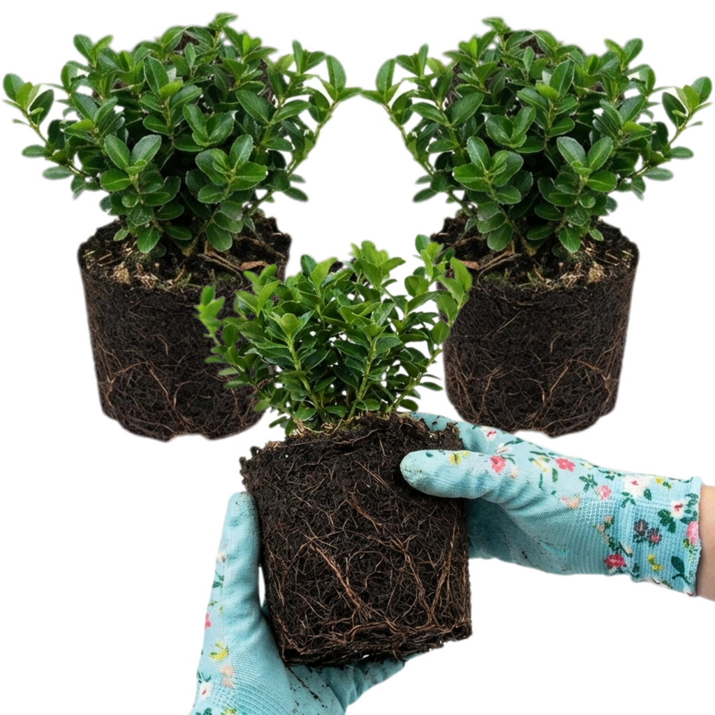 Euonymus ‘Microphyllus’ — Evergreen Shrub, 1L Pot (Set of 3 or 6)