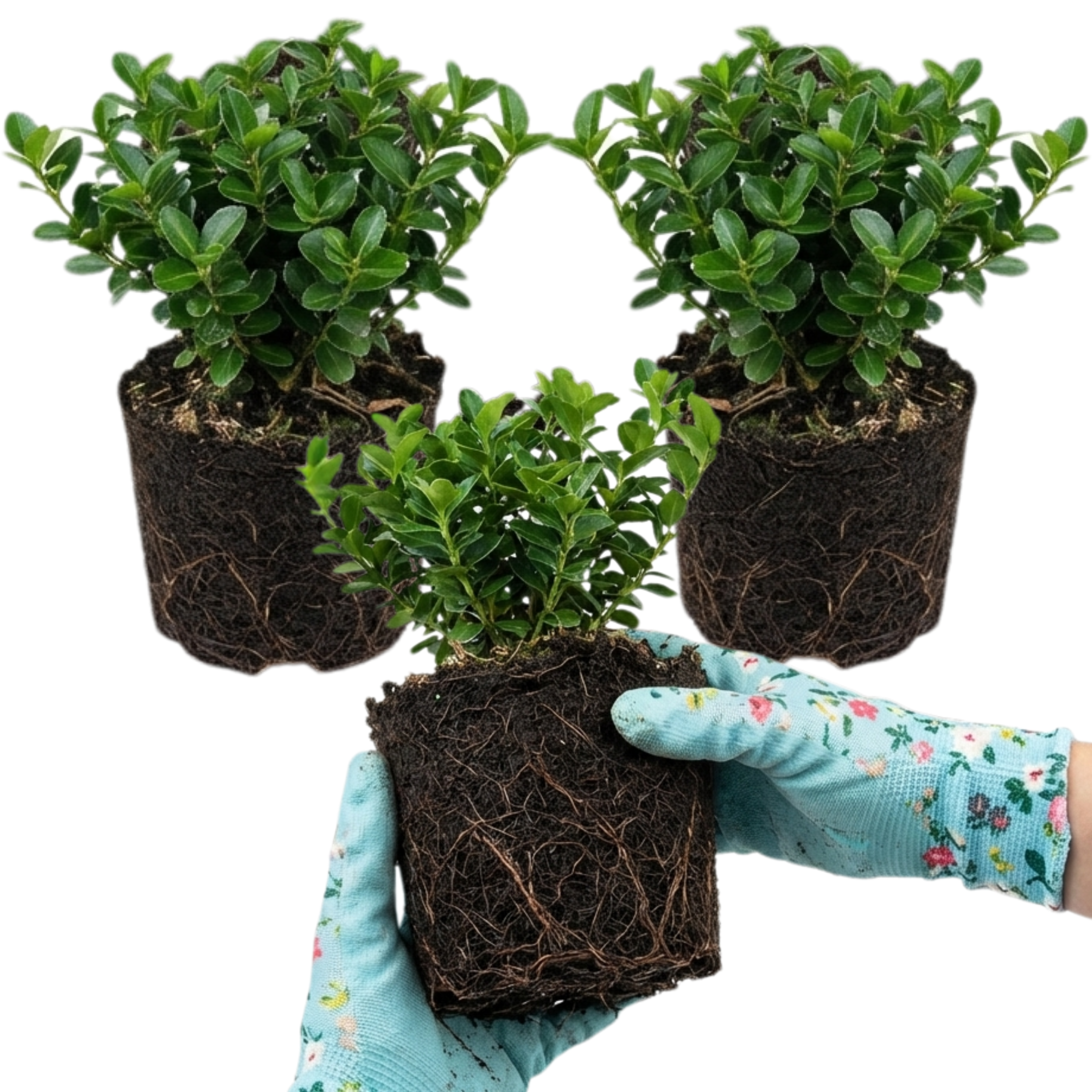 Euonymus ‘Microphyllus’ — Evergreen Shrub, 1L Pot (Set of 3 or 6)