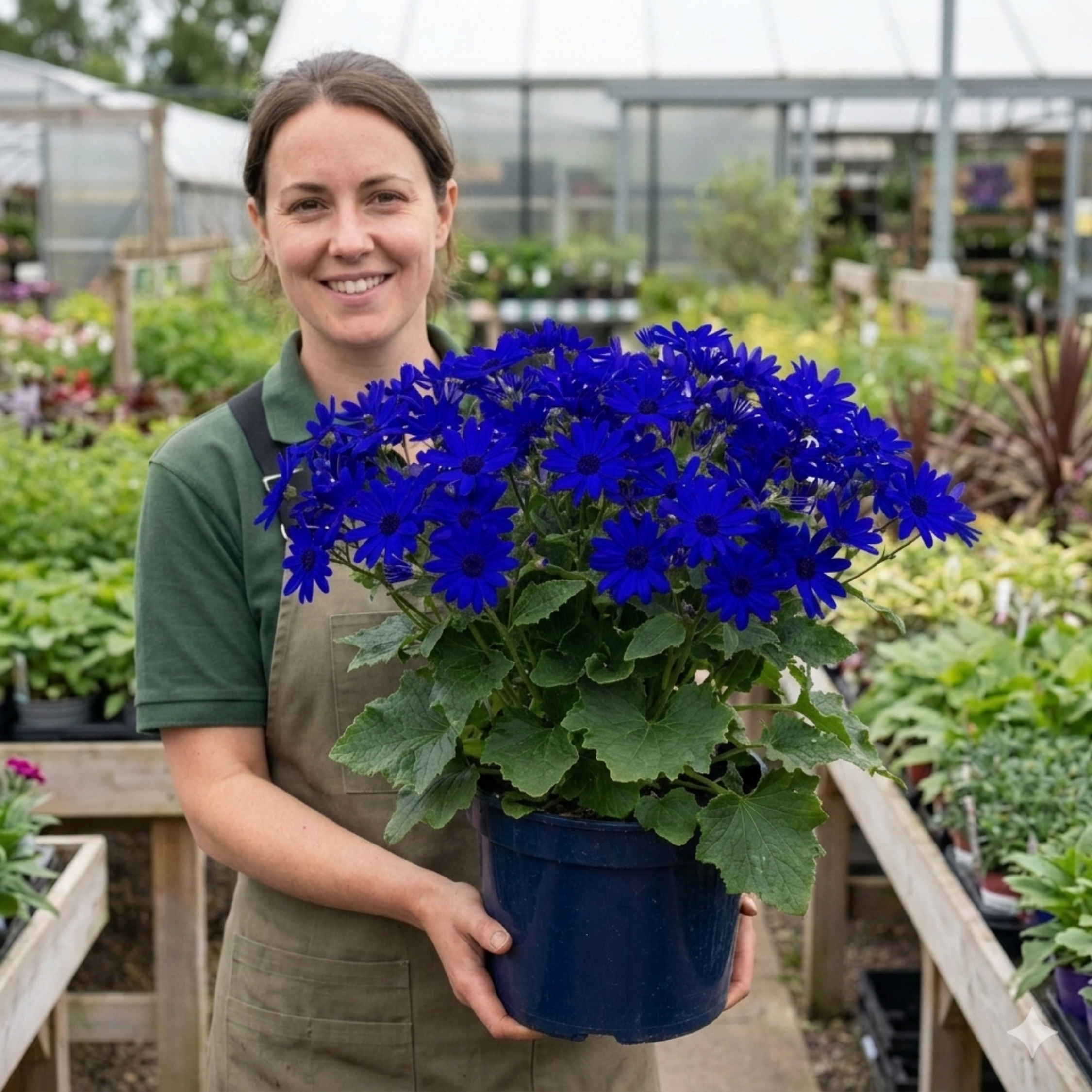 Senetti ‘Pericallis Pop Bang Blue’ — Bedding Plant, Bee-Friendly, 6.5L Pot