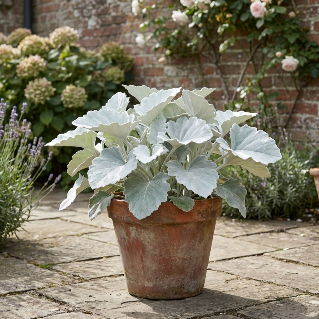 Senecio ‘Angel Wings Silver Leaf’ — Evergreen Perennial, 23cm Pot