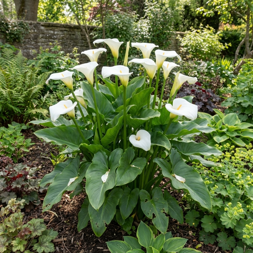 Zantedeschia ‘Snow White Live’ — Hardy Perennial, Bee-Friendly, 3L Pot