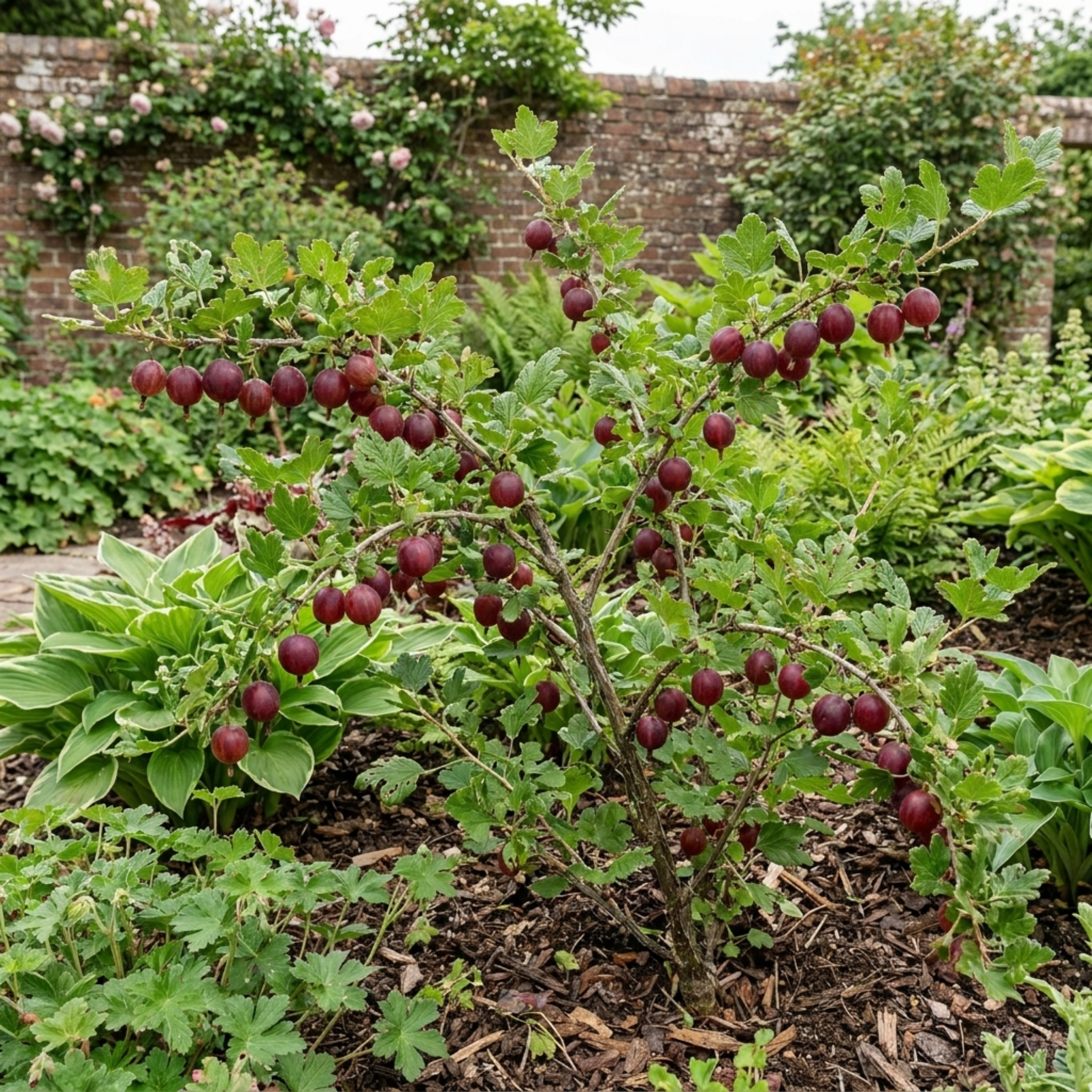 Gooseberry ‘Kamieniar’ — Hardy Deciduous Fruit Bush, Bee-Friendly, 17cm Pot