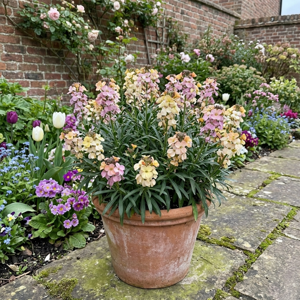 Cheiranthus ‘Spring Feeling’ — Hardy Short-Lived Perennial, Bee-Friendly, 1L Pot (Set of 3 or 6)