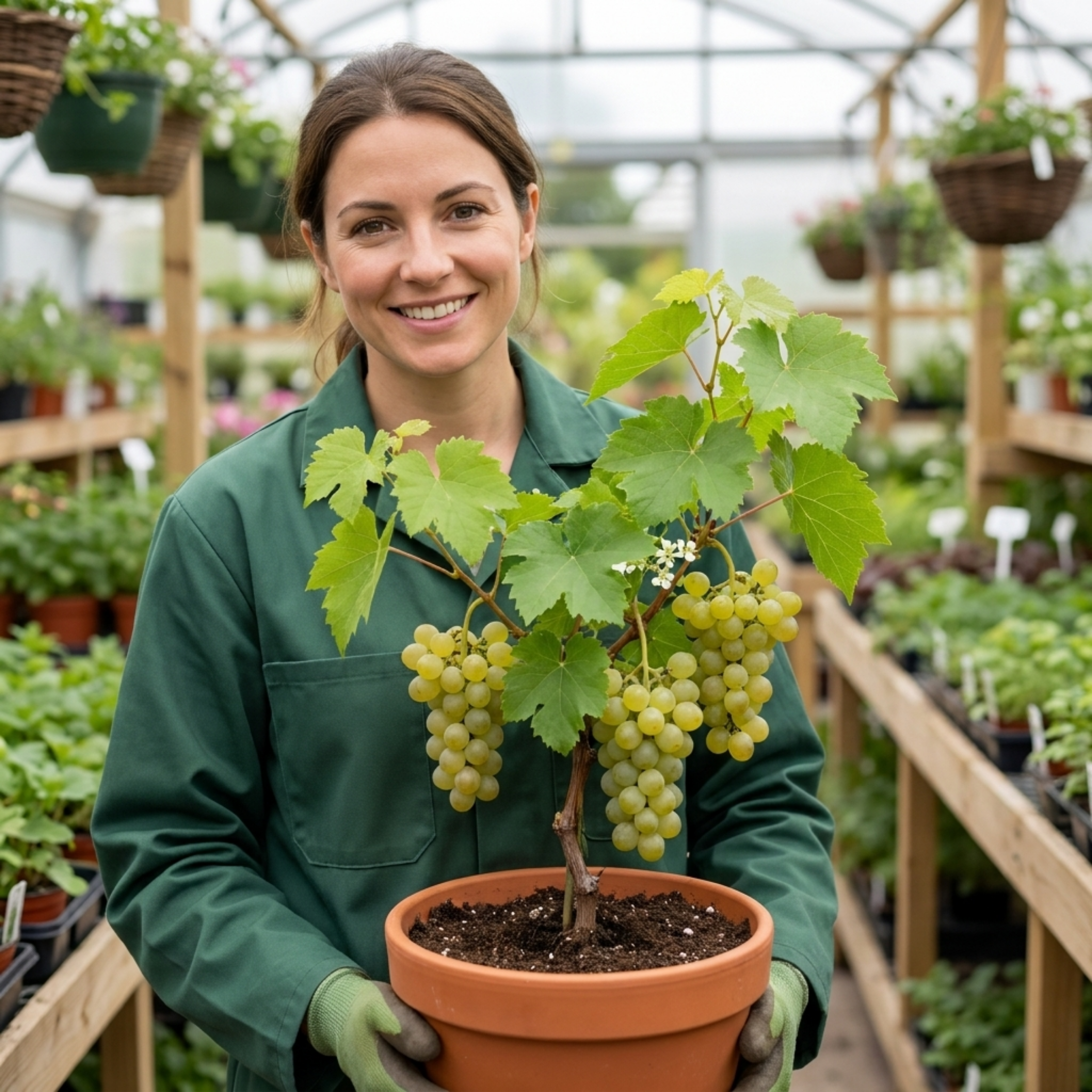Grape ‘Vine Vitis Centennial White Seedless’ — Deciduous Climbing Vine, 3L Pot