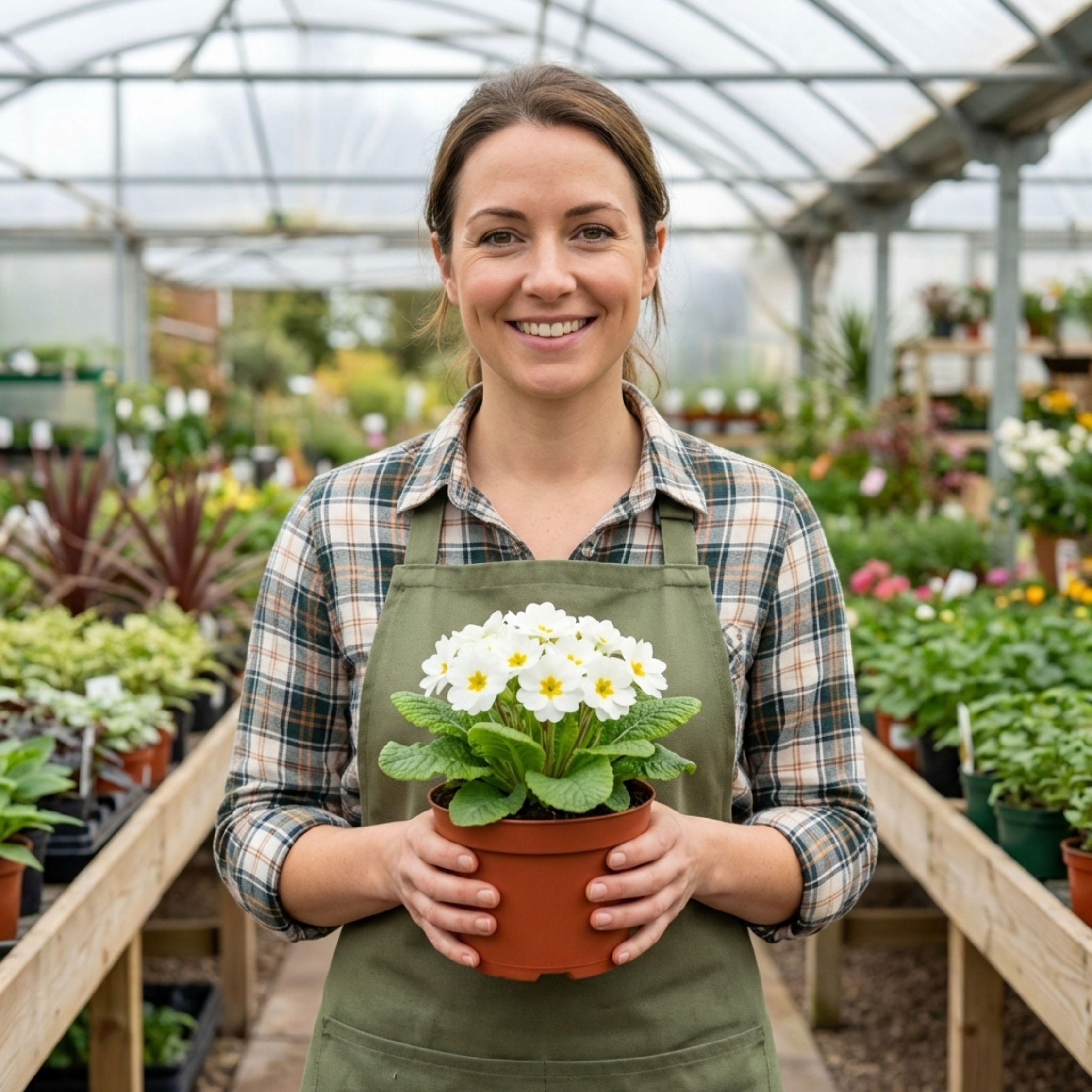 Primula ‘Little Queen White’ — Hardy Perennial, Bee-Friendly, 1L Pot (Set of 3 or 6)