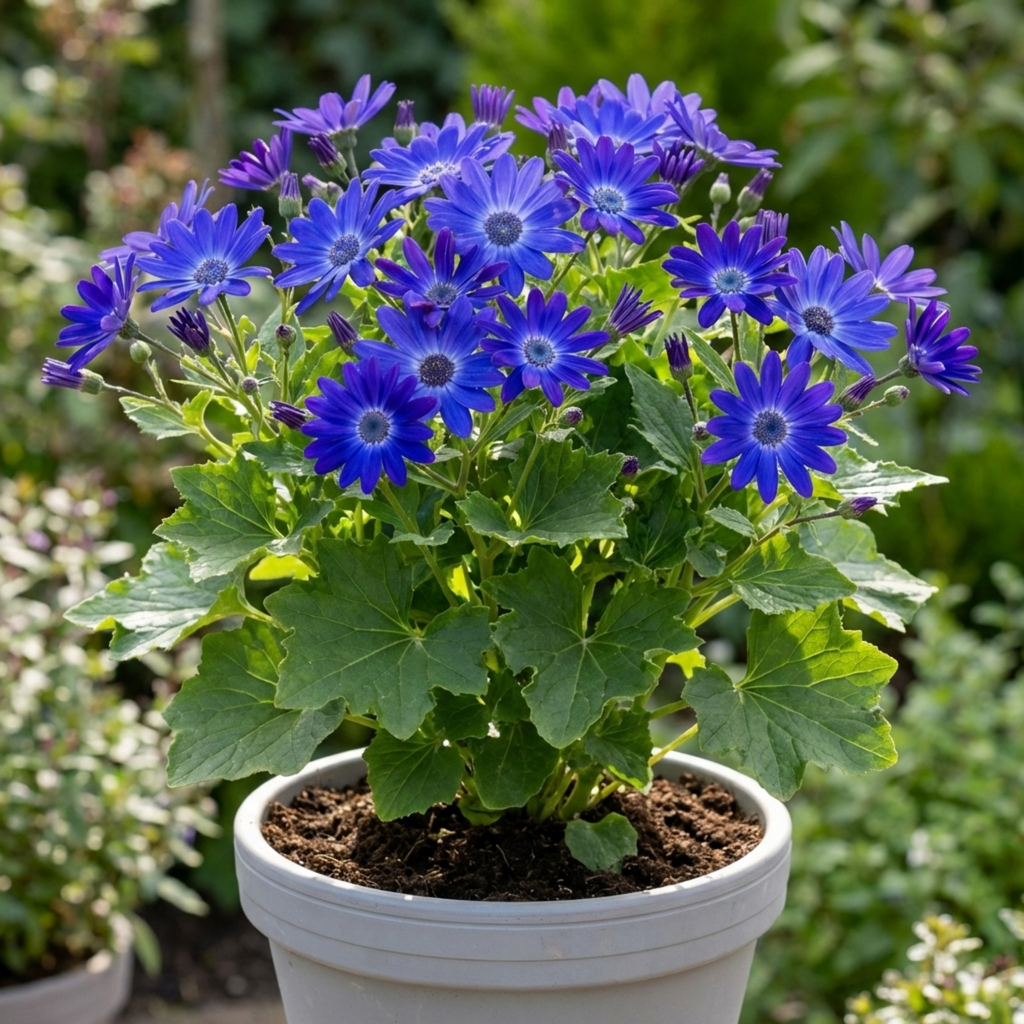 Senetti ‘Deep Blue Pericallis Flowering’ — Bedding Plant, Bee-Friendly, 6.5L Pot