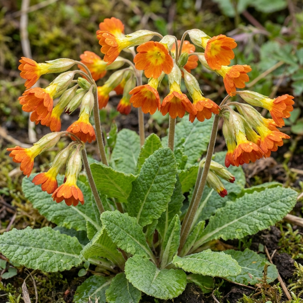 Primula veris 'Orange with Yellow' — Cowslip, Hardy Perennial, Bee-Friendly, 11cm Pot (Set of 3 or 6)