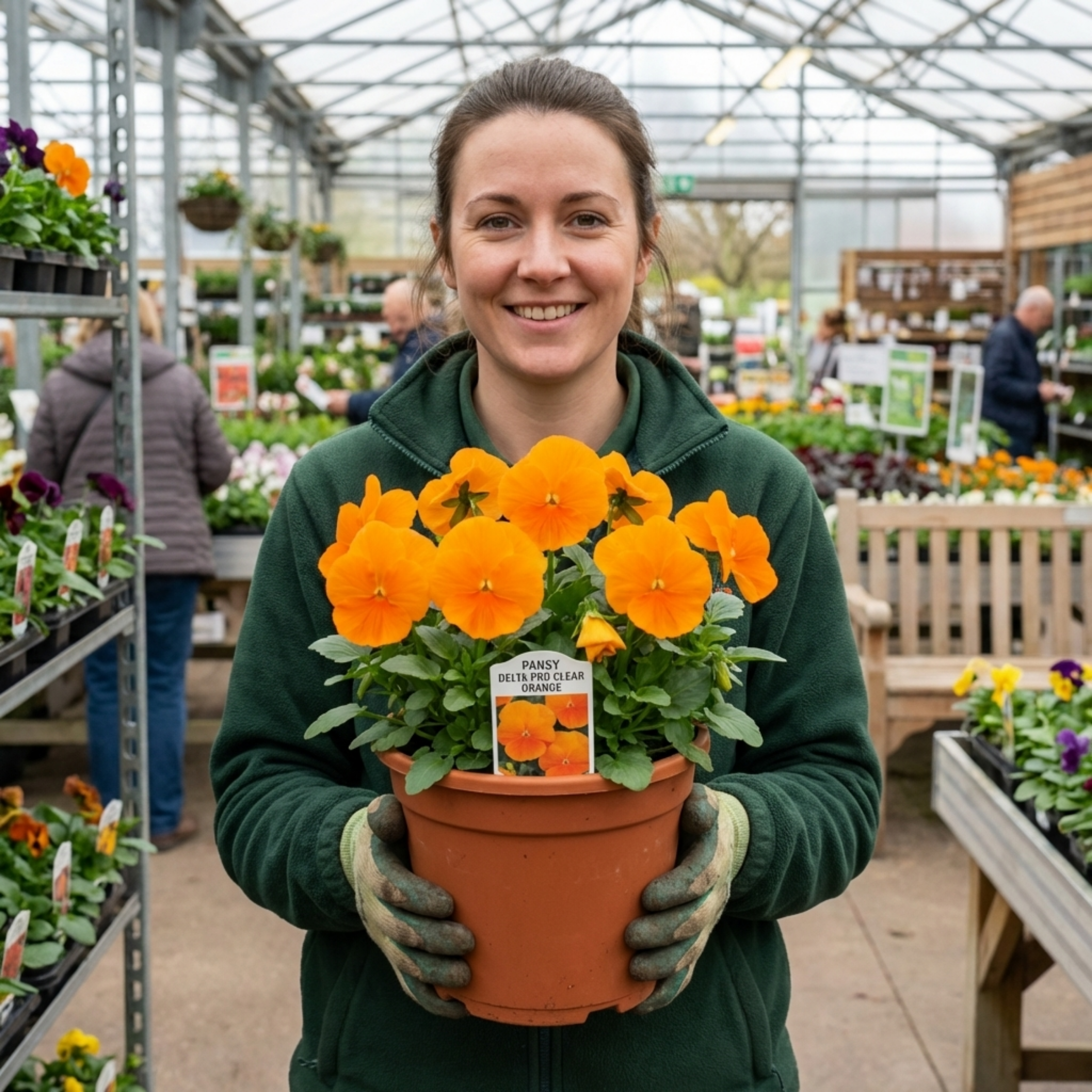 Pansy ‘Delta Pro Clear Orange’ — Hardy Annual / Biennial, Bee-Friendly, 3L Pot