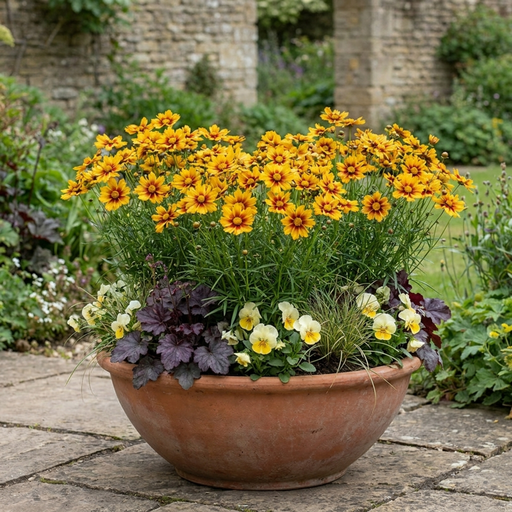 Coreopsis ‘Uptick Gold Bronze’ — Hardy Perennial, Bee-Friendly, 1L Pot (Set of 3 or 6)