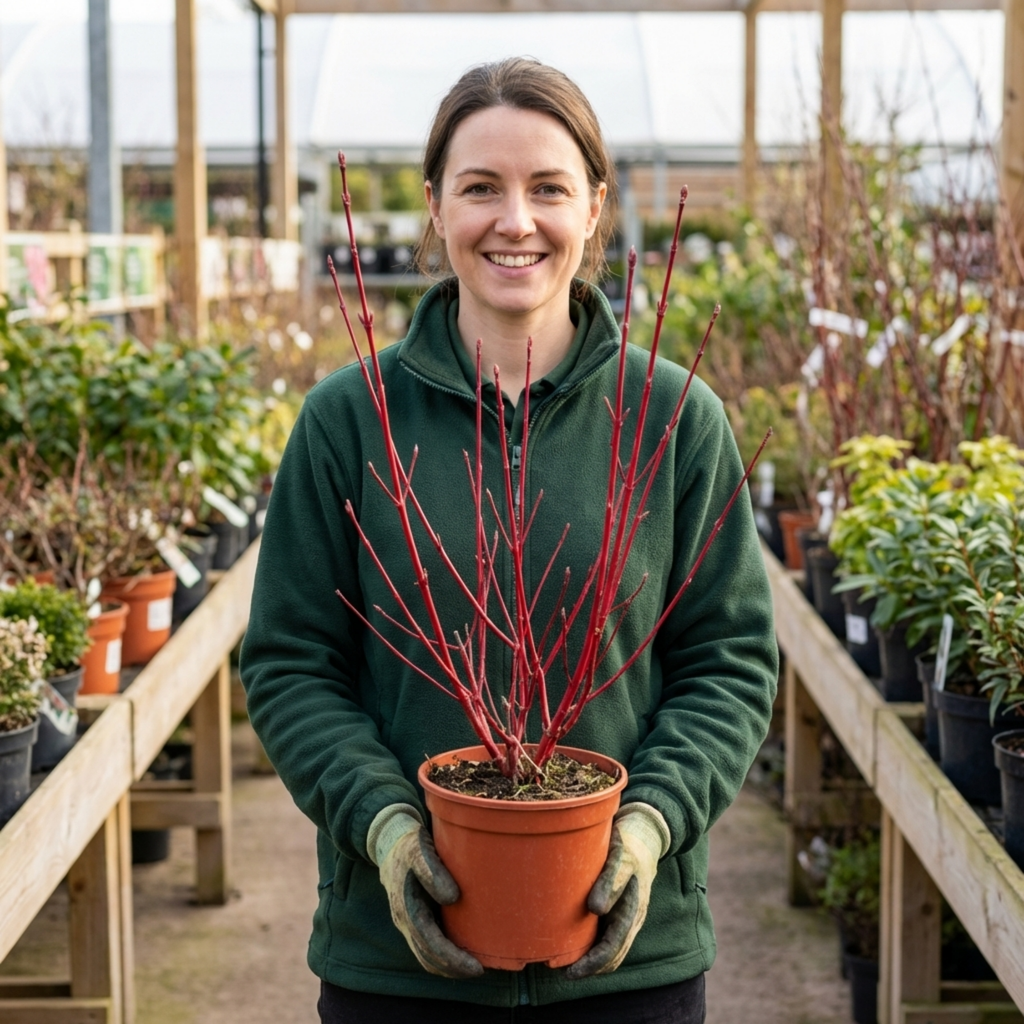 Cornus ‘Alba Sibirica Red Stemmed Dogwood’ — Deciduous Shrub, Bee-Friendly, 3L Pot