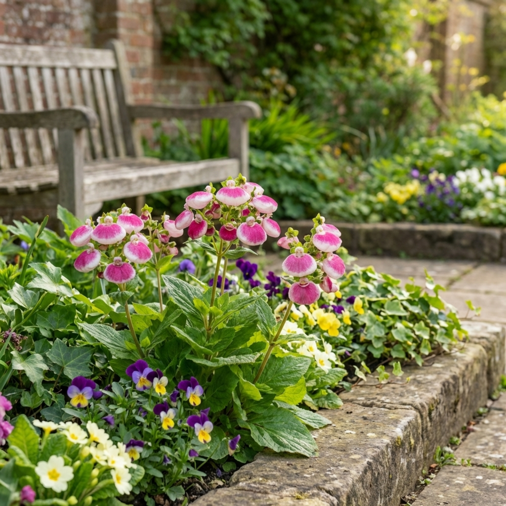 Calceolaria ‘Pink Bicolour’ — Hardy Perennial, 1L Pot (Set of 3 or 6)