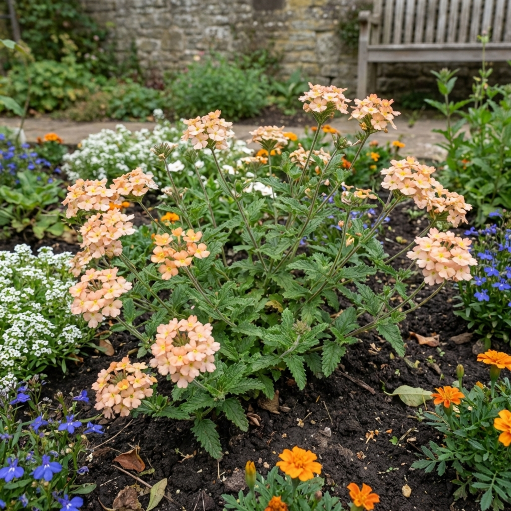 Verbena ‘Magelana Peach’ — Half-hardy Annual, Bee-Friendly, 10.5cm Pot (Set of 3 or 6)