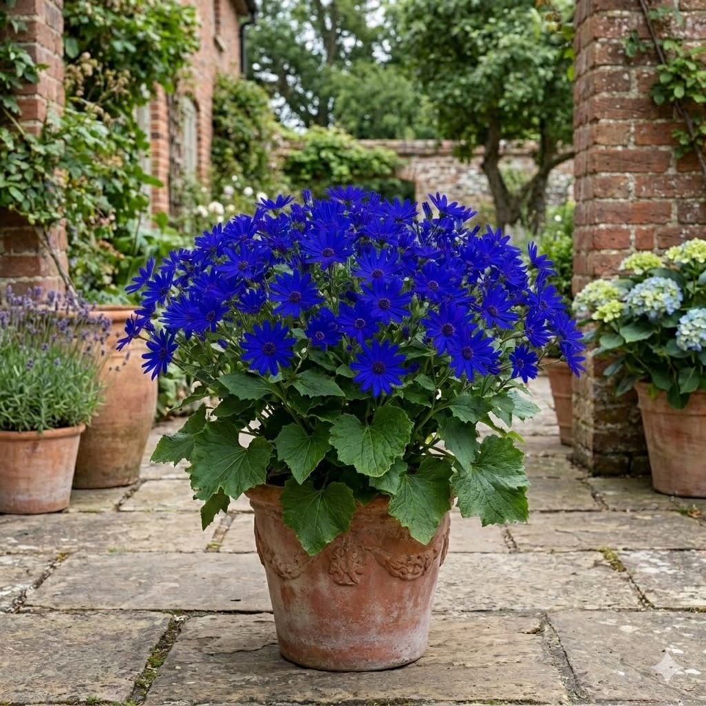 Senetti ‘Pericallis Pop Bang Blue’ — Bedding Plant, Bee-Friendly, 6.5L Pot