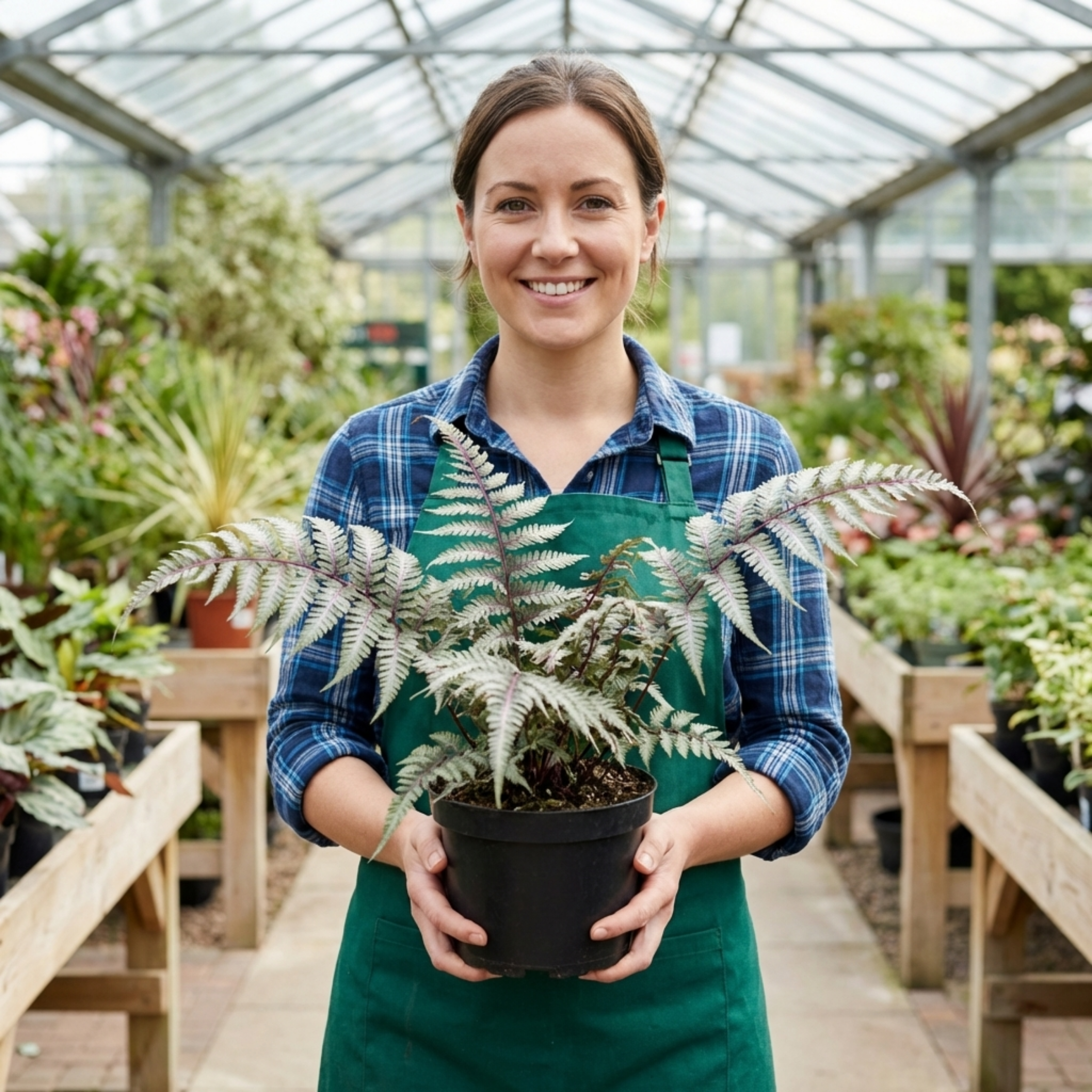 Japanese ‘Painted’ — Hardy Deciduous Perennial Fern, 1L Pot (Set of 3 or 6)