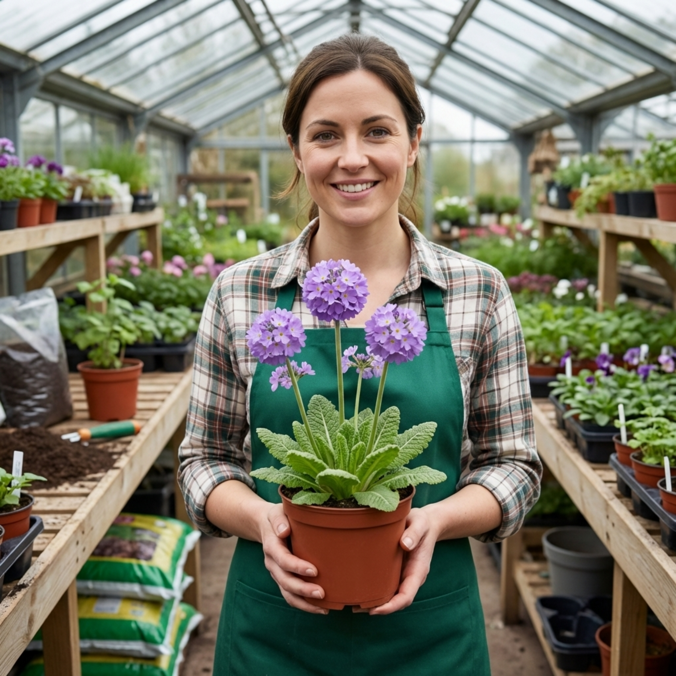 Primula ‘Denticulata Lilac Drumstick Primrose’ — Hardy Perennial, Bee-Friendly, 1L Pot (Set of 3 or 6)