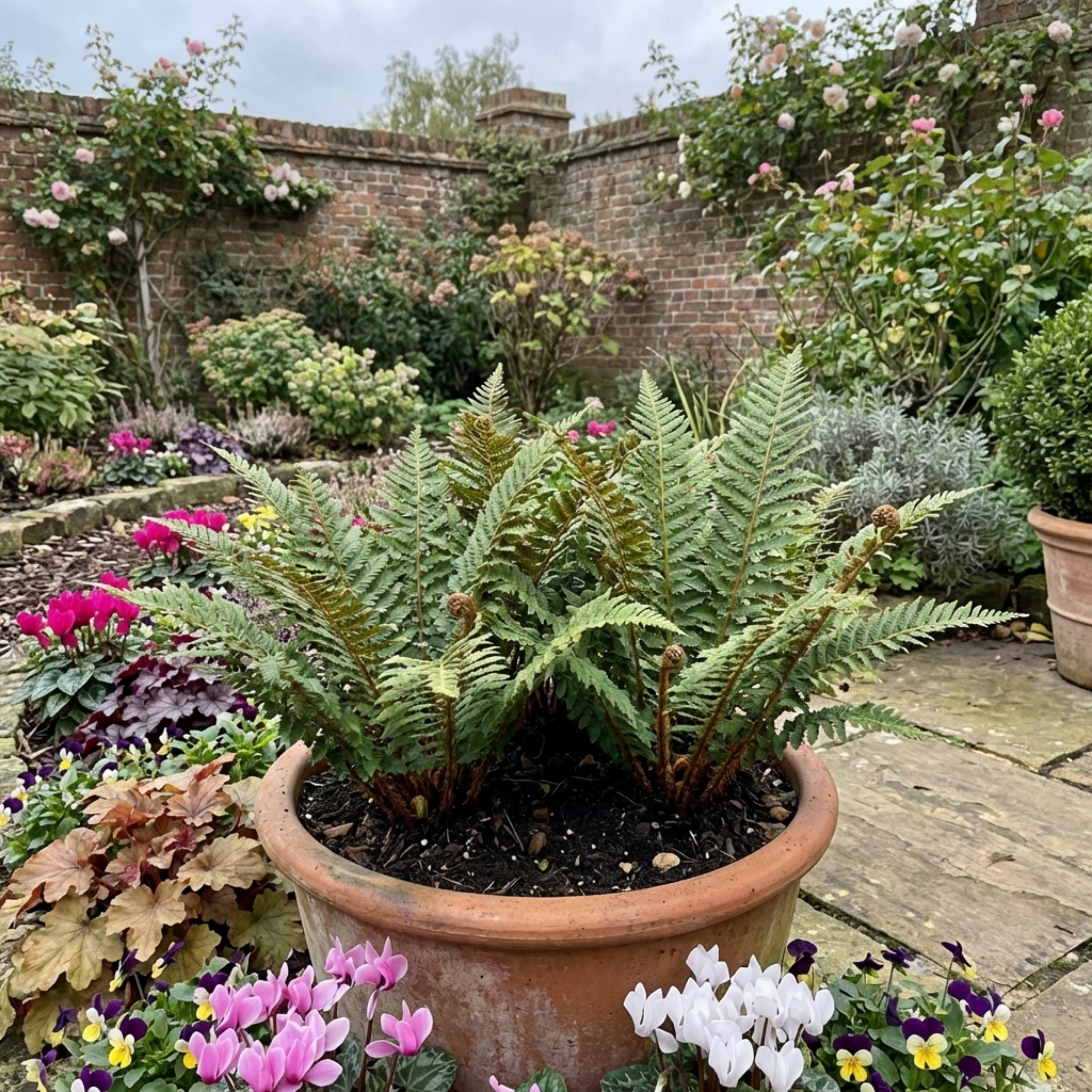 Soft ‘Shield’ — Evergreen Perennial Fern, 1L Pot (Set of 3 or 6)