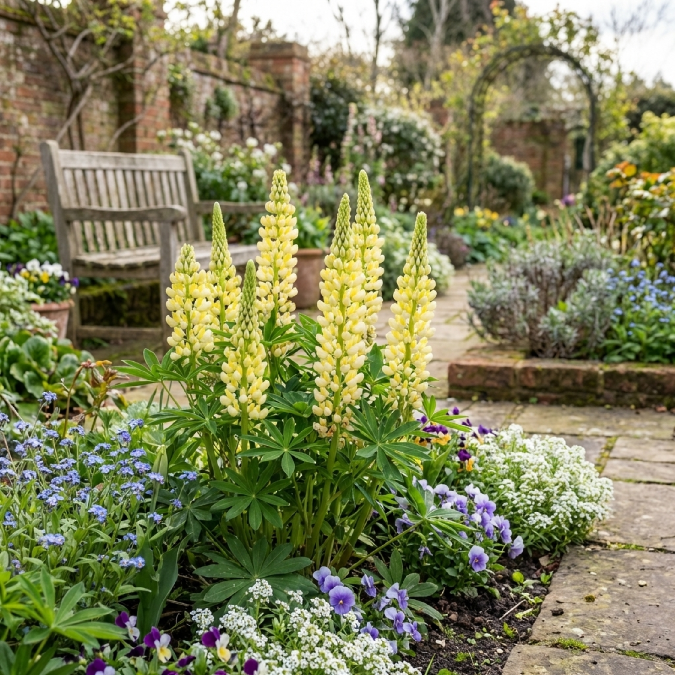 Lupinus ‘Legendary Yellow Shades’ — Hardy Herbaceous Perennial, Bee-Friendly, 1L Pot (Set of 3 or 6)
