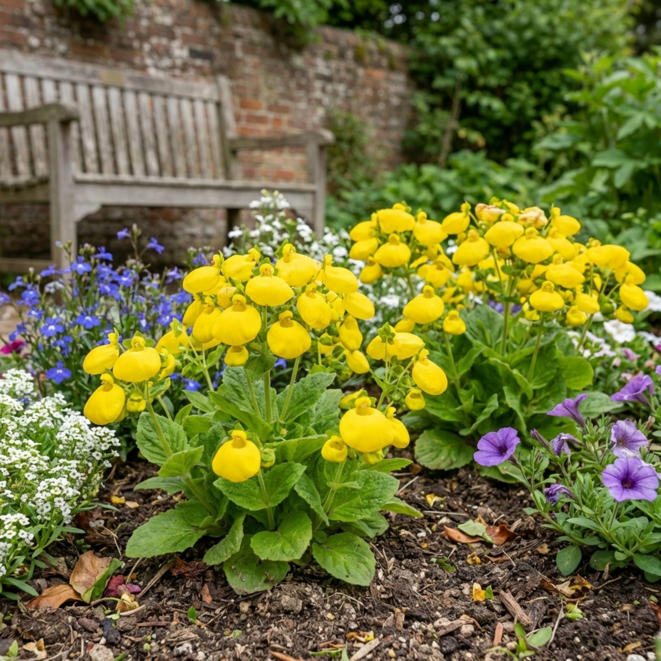 Calceolaria ‘Yellow’ — Hardy Perennial, 1L Pot (Set of 3 or 6)