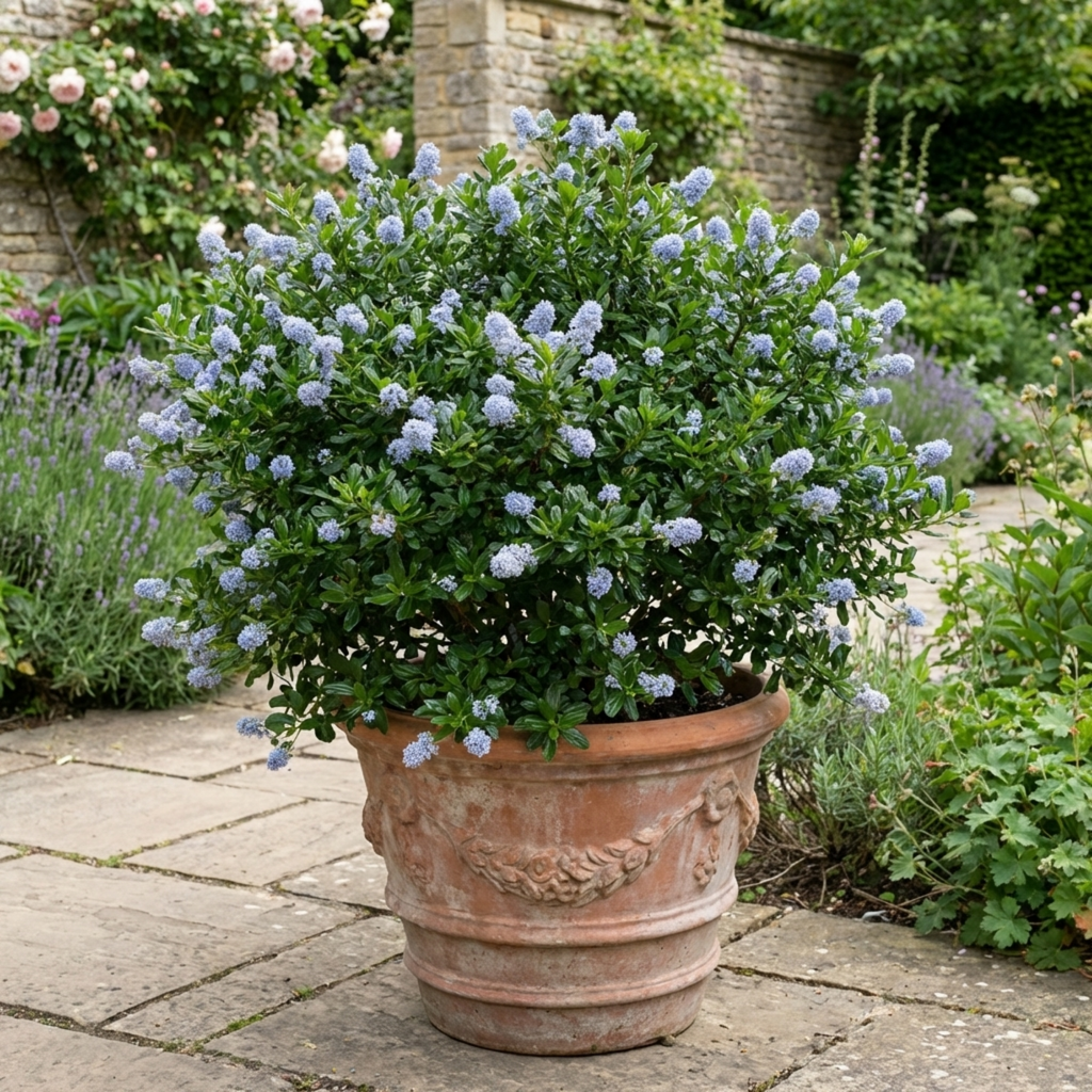 Ceanothus ‘Cool Blue’ — Evergreen Shrub, Bee-Friendly, 3L Pot