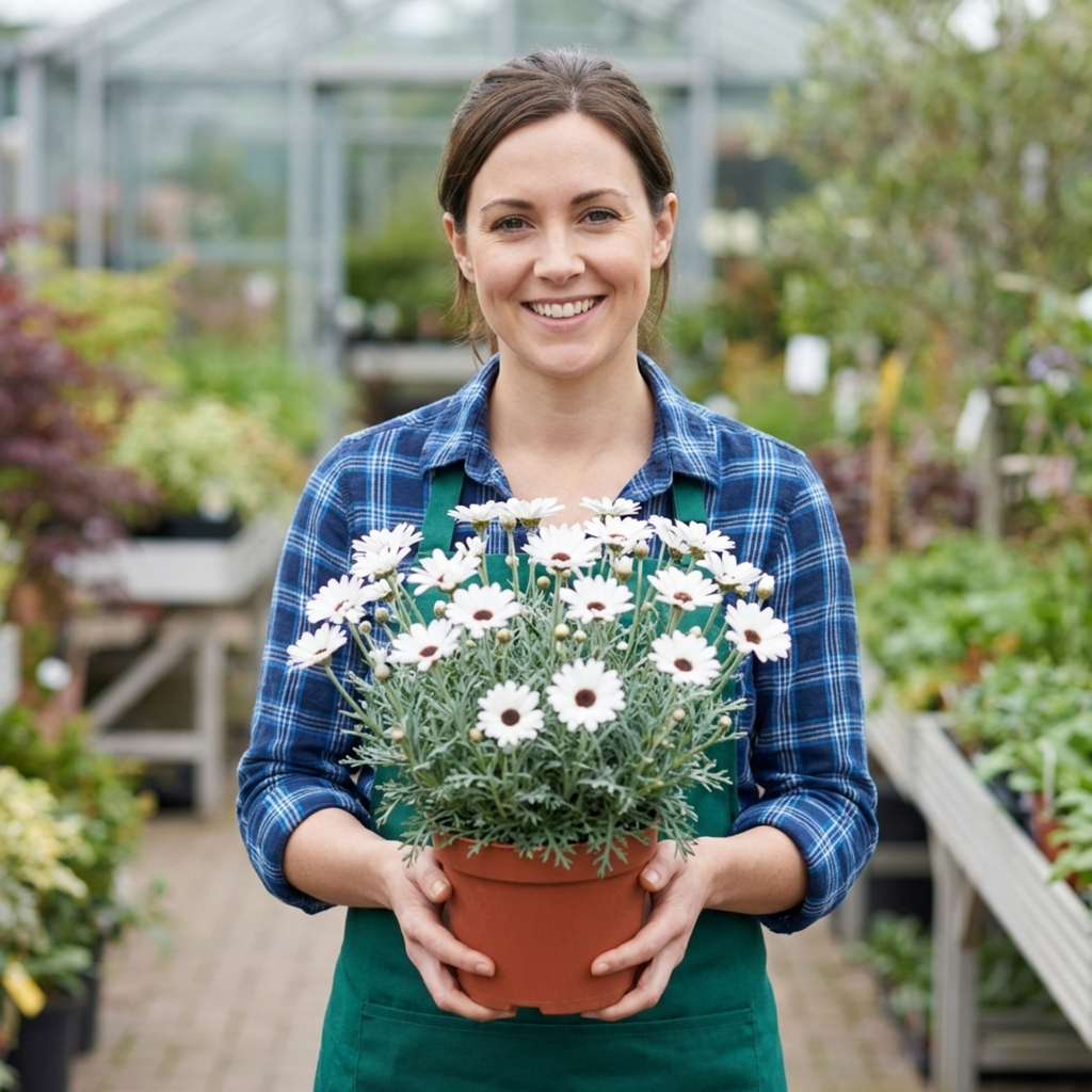 Rhodanthemum ‘Casablanca’ — Hardy Evergreen Perennial, Bee-Friendly, 1L Pot (Set of 3 or 6)