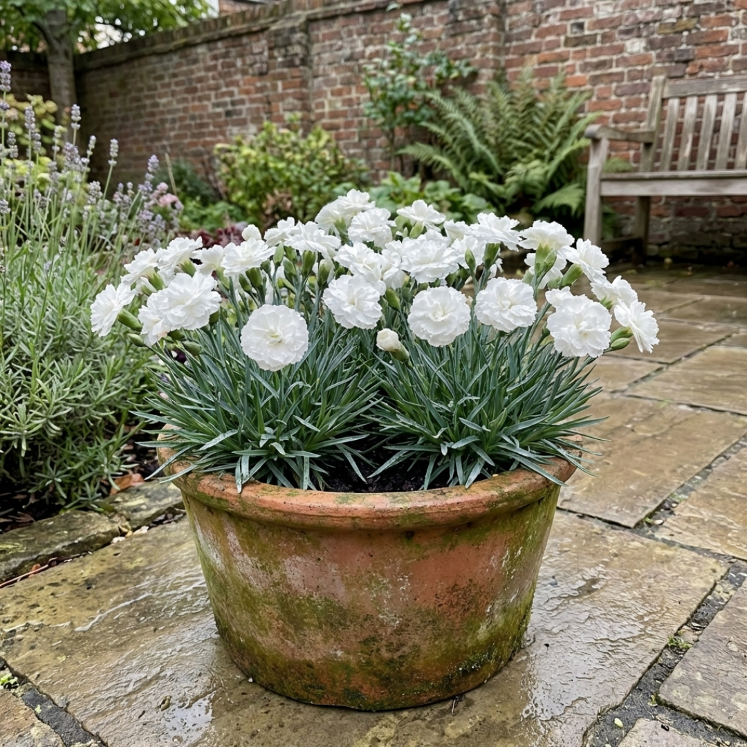 Dianthus ‘Oscar White’ — Hardy Perennial, 10.5cm Pot (Set of 3 or 6)