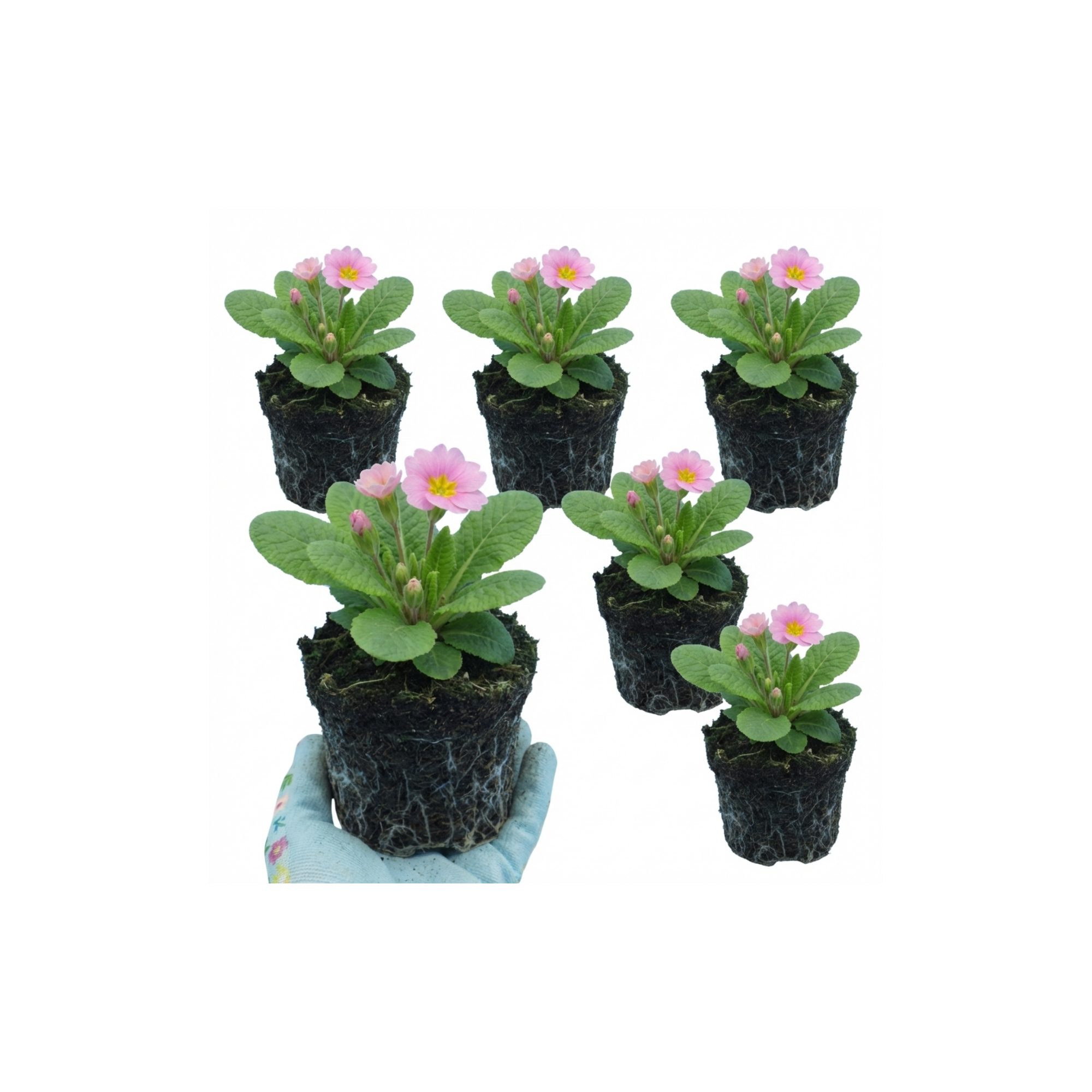 Primrose ‘Strawberry’ — Edible Plant, Bee-Friendly, 10.5cm Pot (Set of 3 or 6)