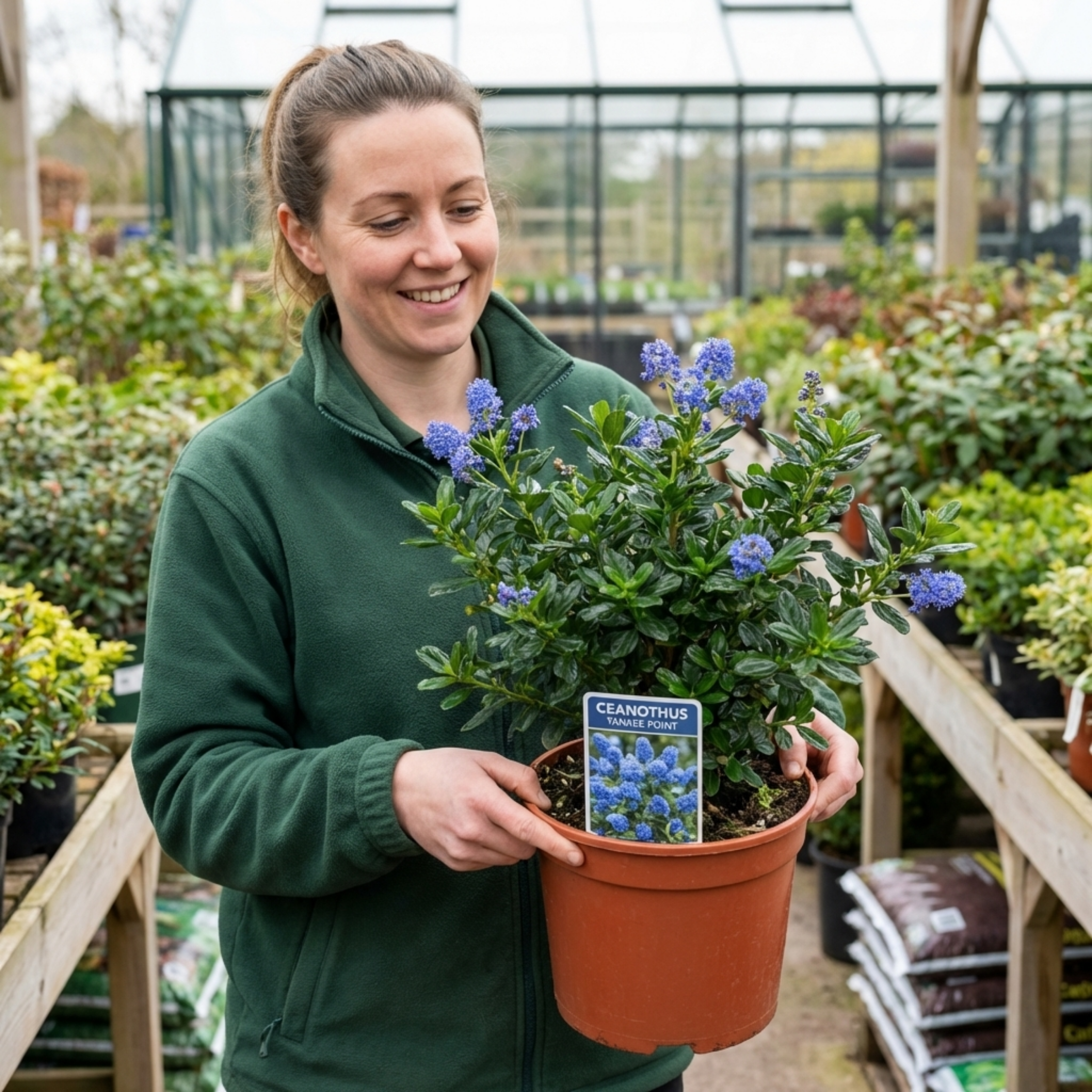 Ceanothus ‘Yankee Point California Lilac’ — Evergreen Shrub, Bee-Friendly, 3L Pot