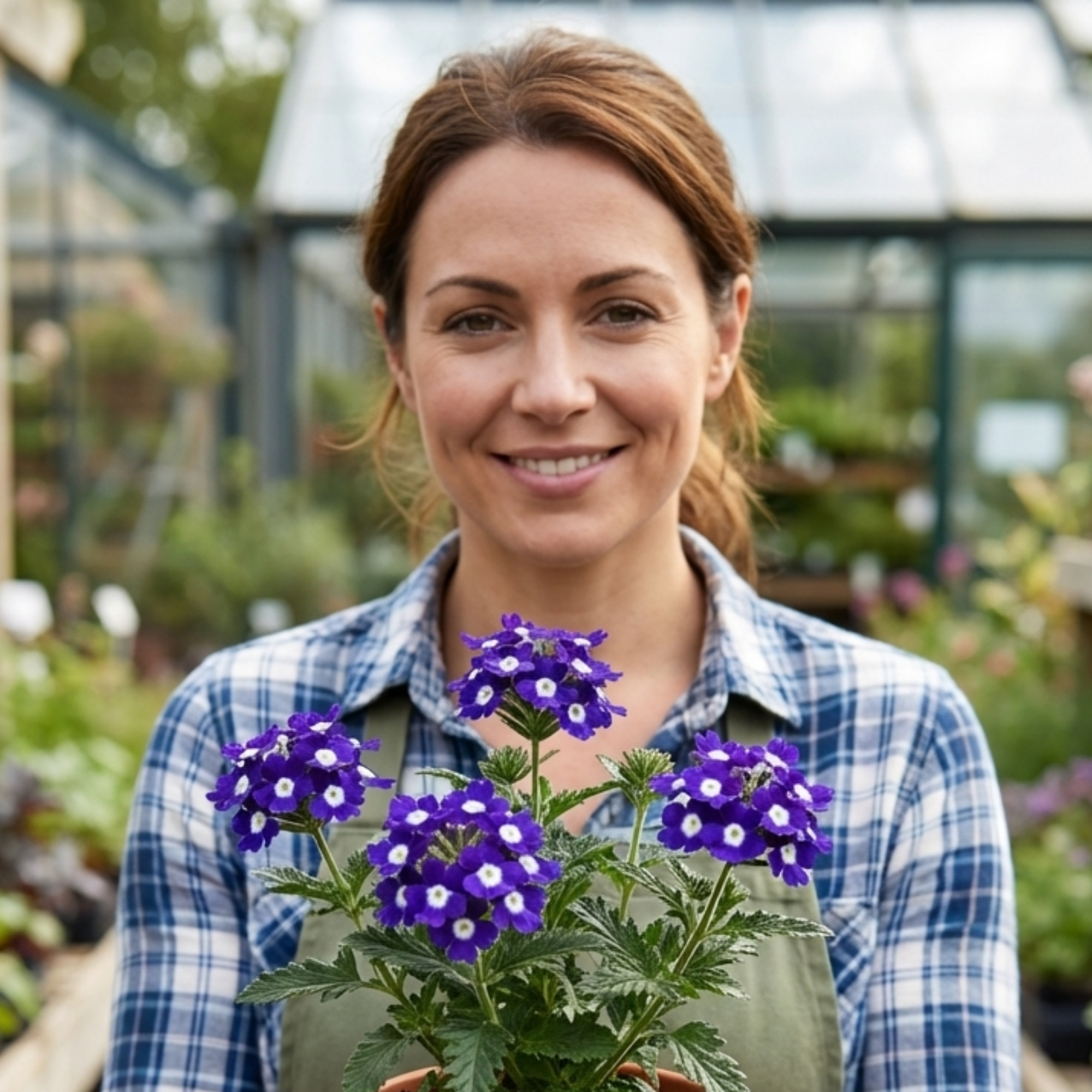 Verbena ‘Blue Eye’ — Half-Hardy Annual, Bee-Friendly, 10.5cm Pot (Set of 3 or 6)