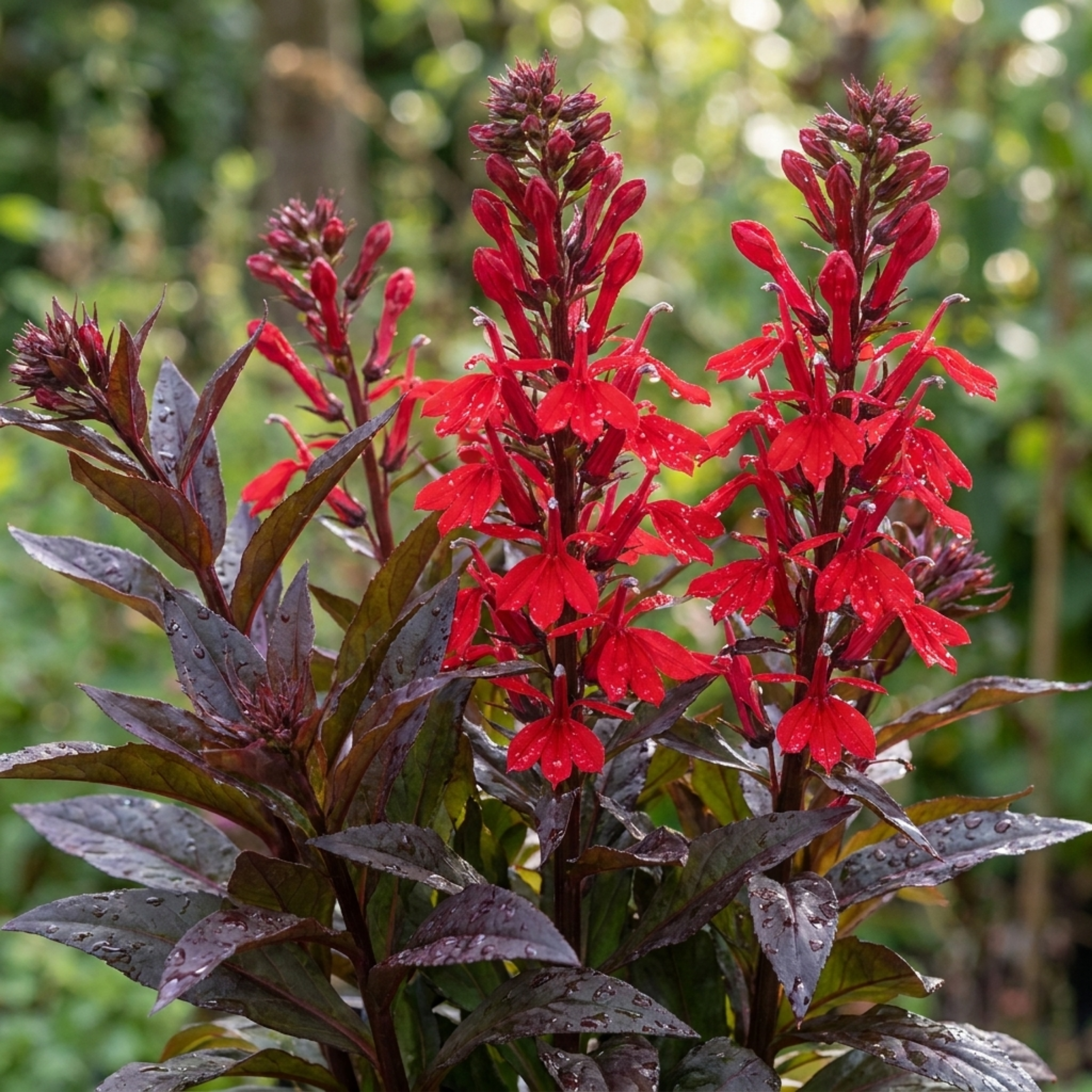 Lobelia ‘Starship Bronze Leaf’ — Hardy Perennial, Bee-Friendly, 1L Pot (Set of 3 or 6)