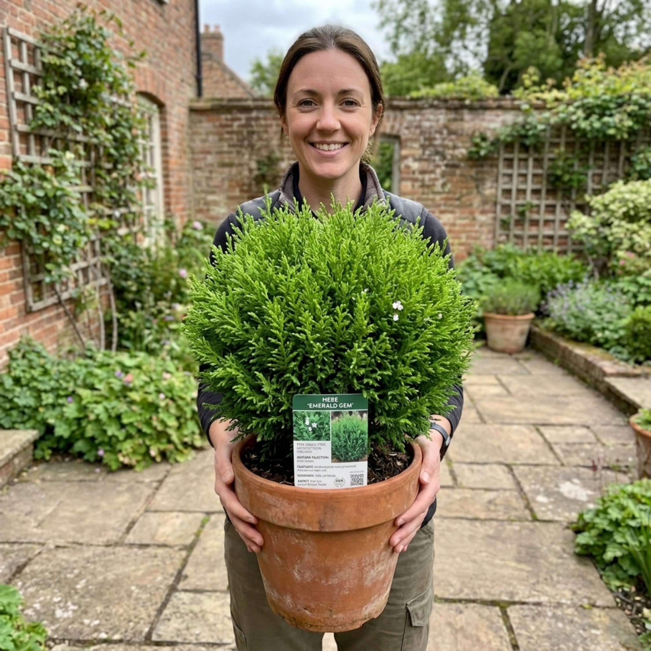 Hebe ‘Emerald Gem’ — Evergreen Shrub, Bee-Friendly, 2L Pot