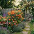 Rose 'Orange Bush' — Deciduous Shrub, Bee-Friendly, 3L Pot