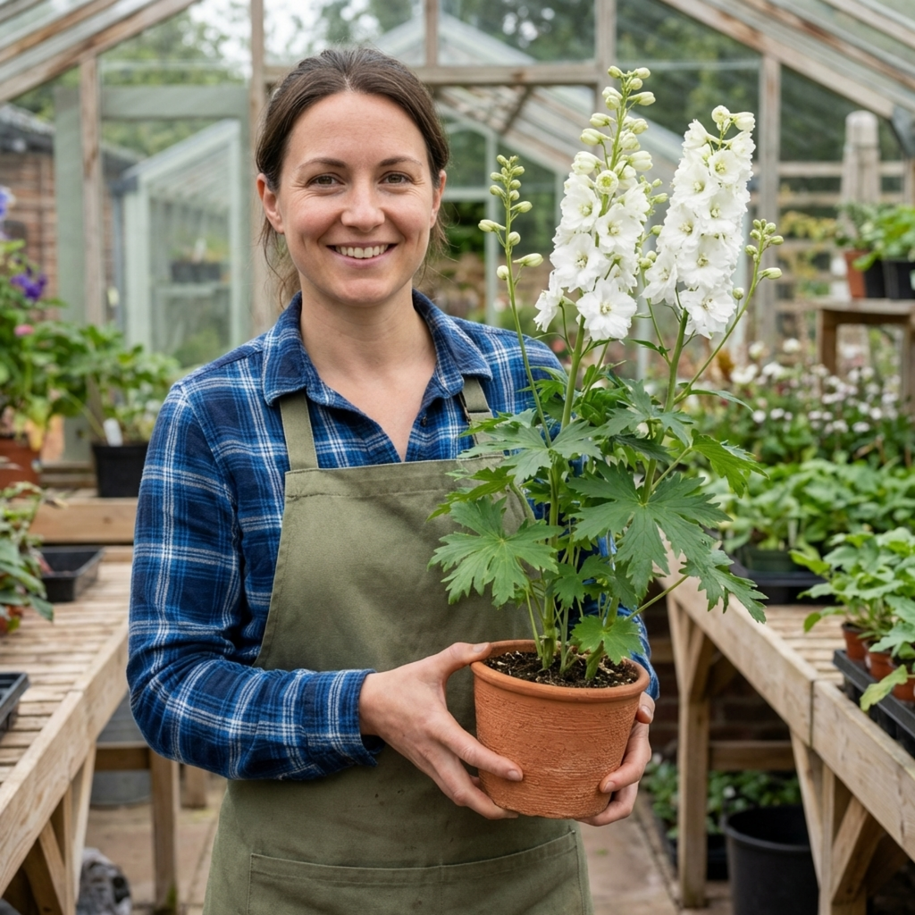 Delphinium ‘Pacific Giants Galahad’ — Hardy Perennial, Bee-Friendly, 1L Pot (Set of 3 or 6)