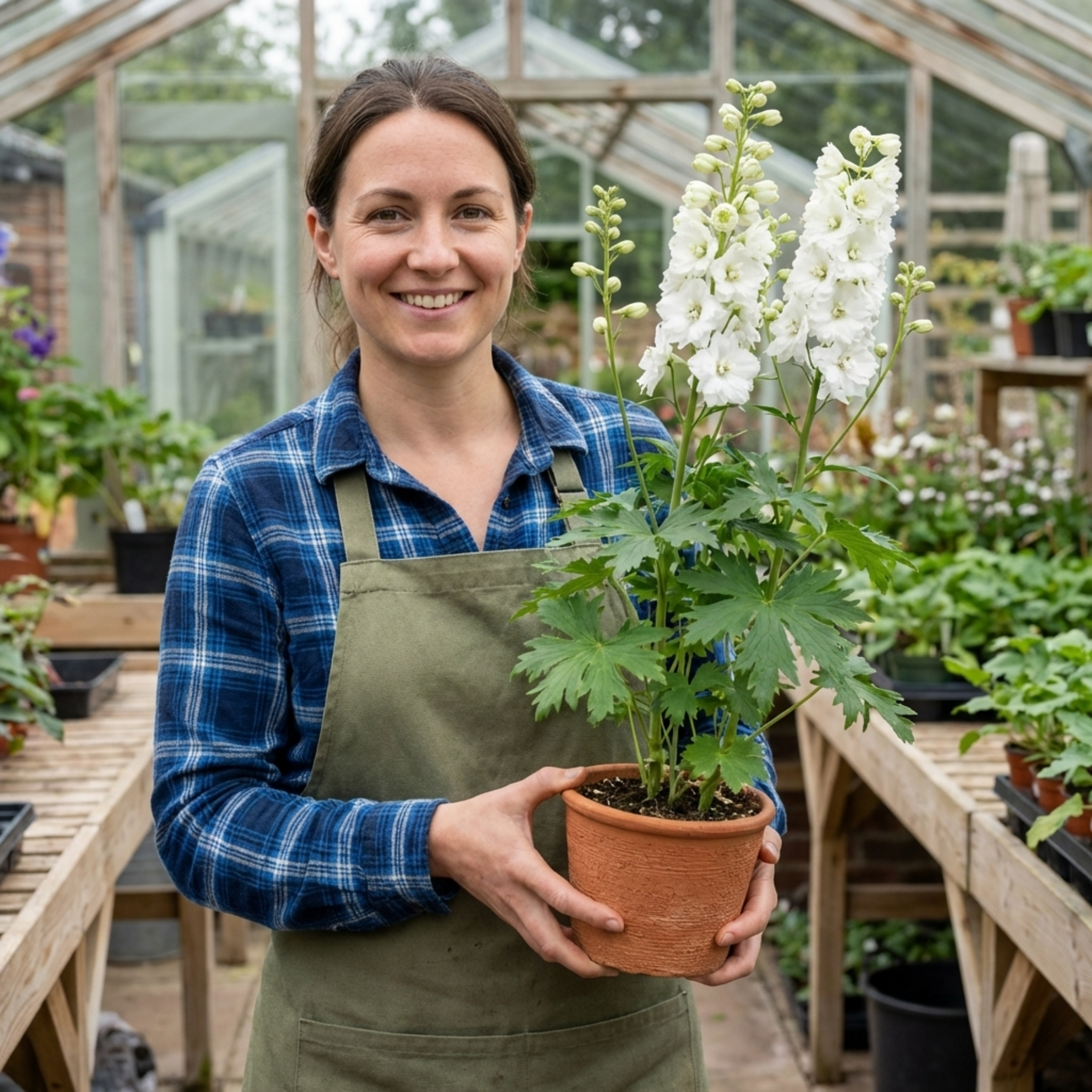 Delphinium ‘Pacific Giants Galahad’ — Hardy Perennial, Bee-Friendly, 1L Pot (Set of 3 or 6)