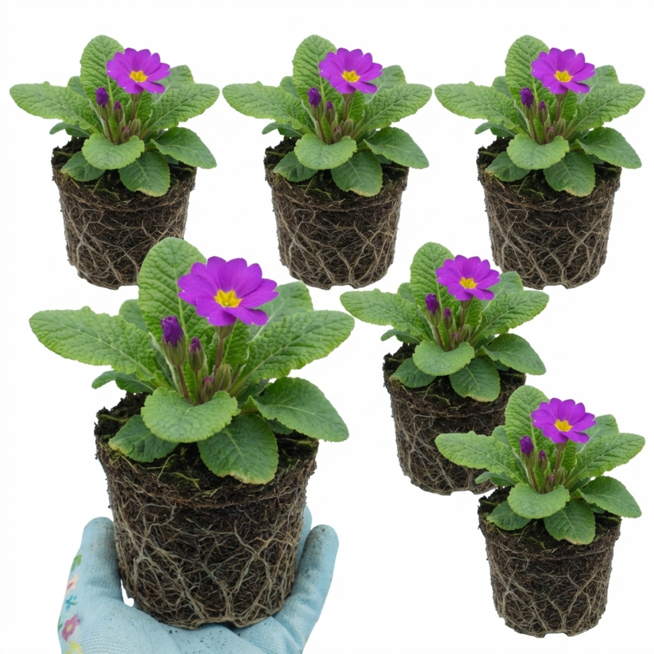 Primula ‘Queen Neon Violet’ — Hardy Perennial, Bee-Friendly, 1L Pot (Set of 3 or 6)