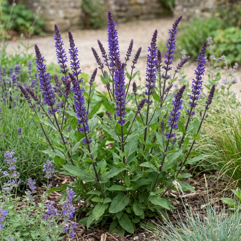 Salvia ‘Caradonna’ — Hardy Perennial, Bee-Friendly, 17cm Pot