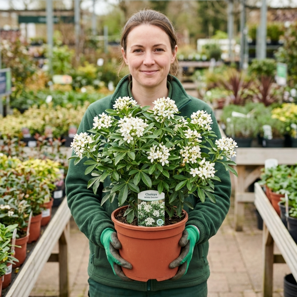 Choisya ‘White Dazzler’ — Evergreen Shrub, Bee-Friendly, 3L Pot