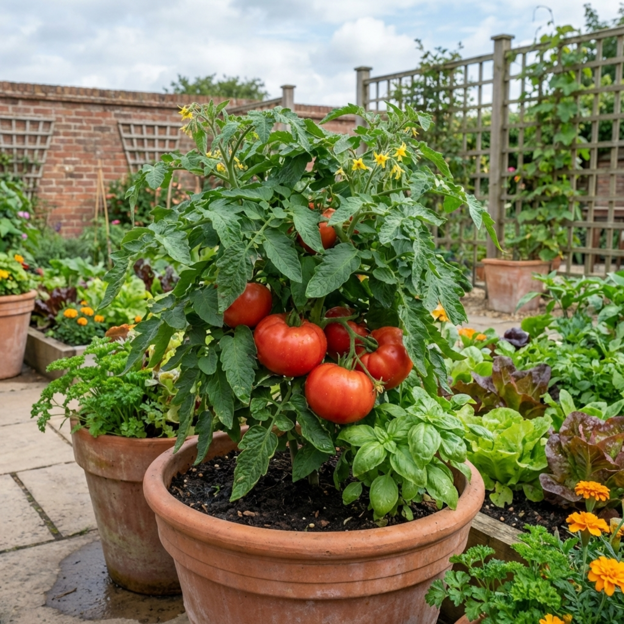 Tomato 'Bush Steak Megabyte' — Tender Annual Fruit, 10.5cm Pot (Set of 3 or 6)