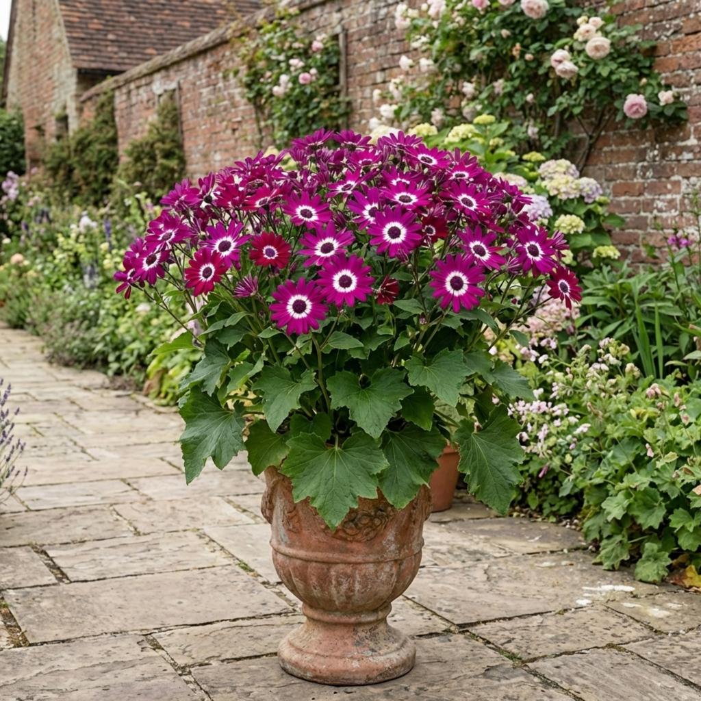 Senetti ‘Magenta Bicolour Pericallis’ — Bedding Plant, Bee-Friendly, 6.5L Pot