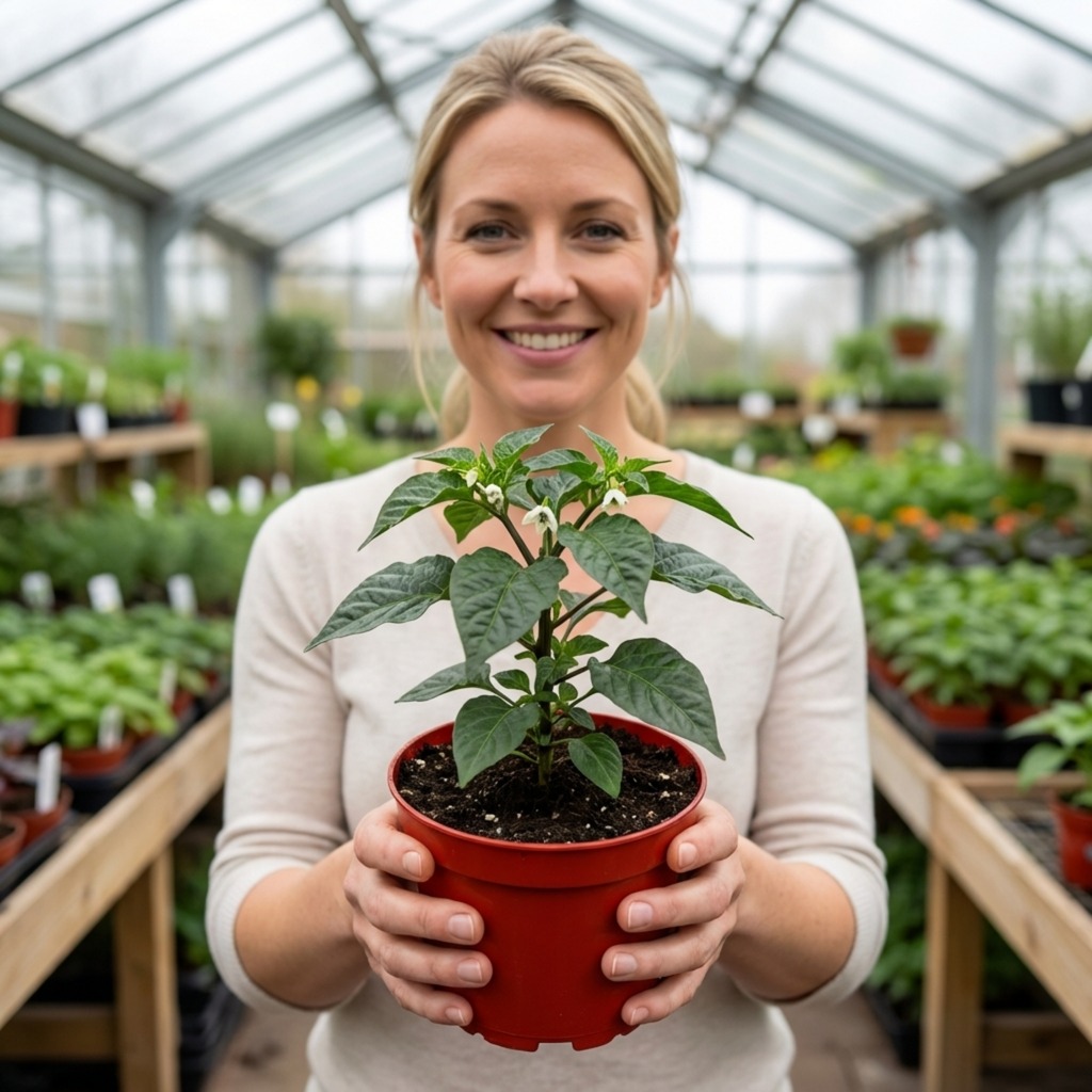 Chilli 'Habanero Chocolate' — Edible Annual, 10.5cm Pot (Set of 3 or 6)