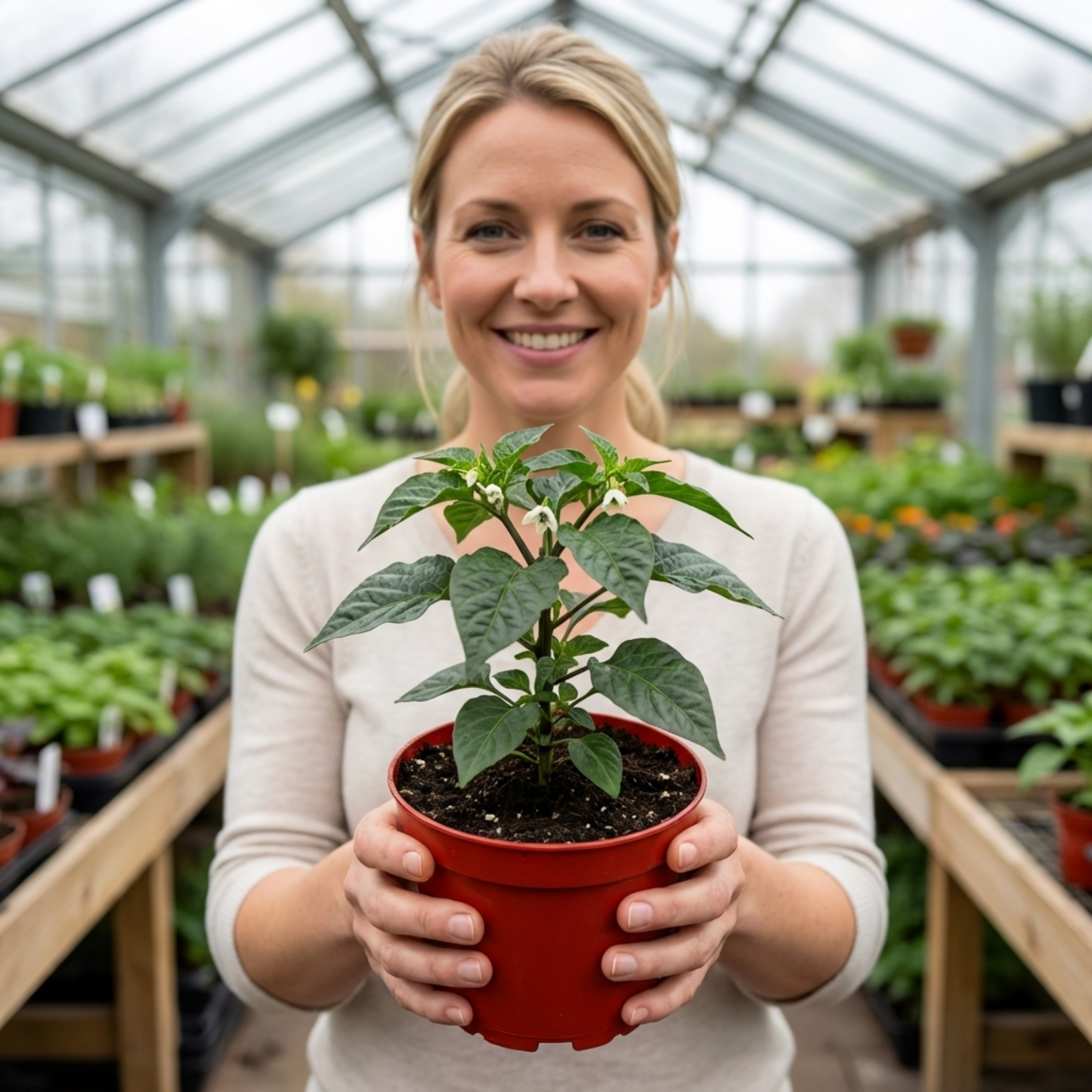 Chilli 'Habanero Chocolate' — Edible Annual, 10.5cm Pot (Set of 3 or 6)