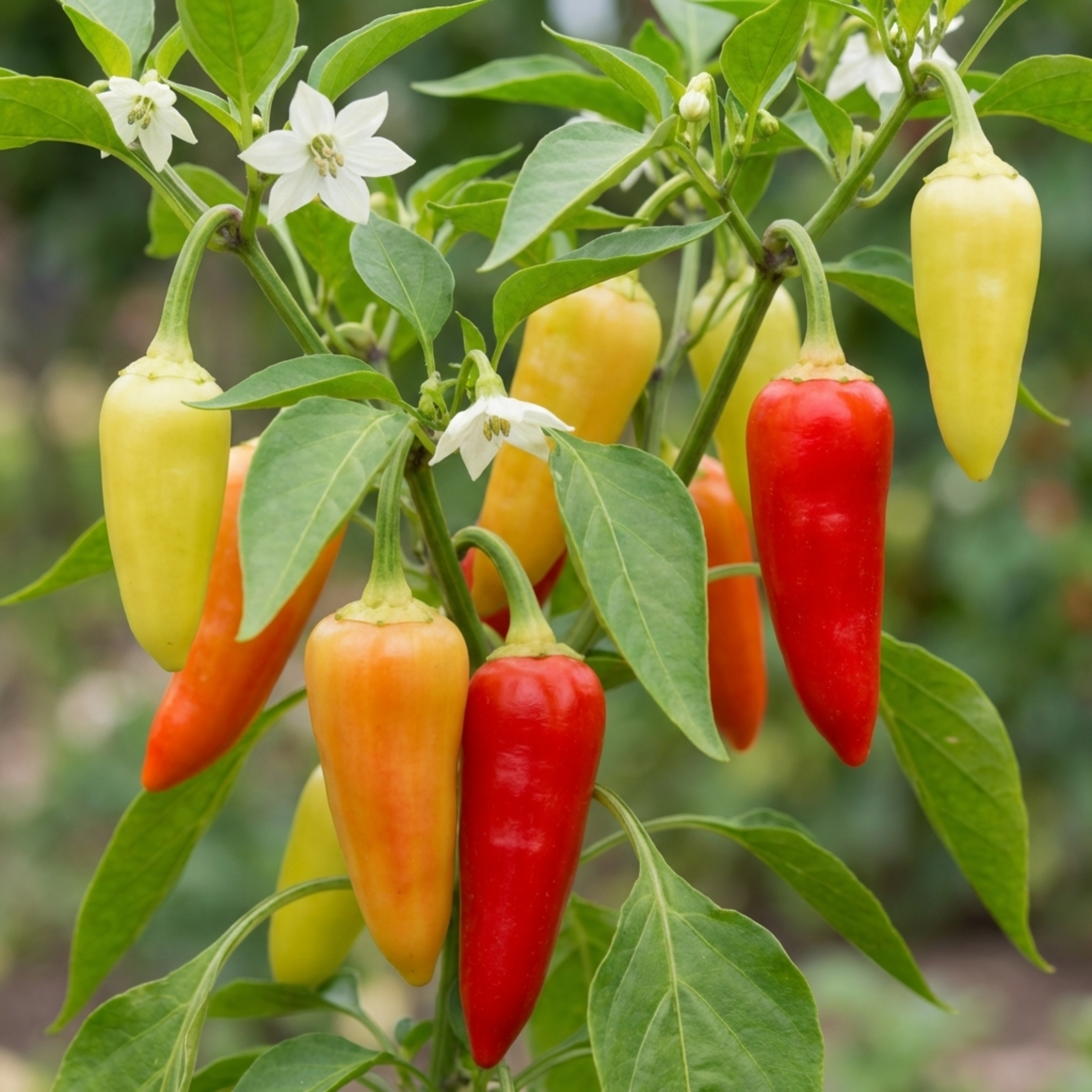 Chilli 'Hungarian Hot Wax' — Edible Annual, 10.5cm Pot (Set of 3 or 6)