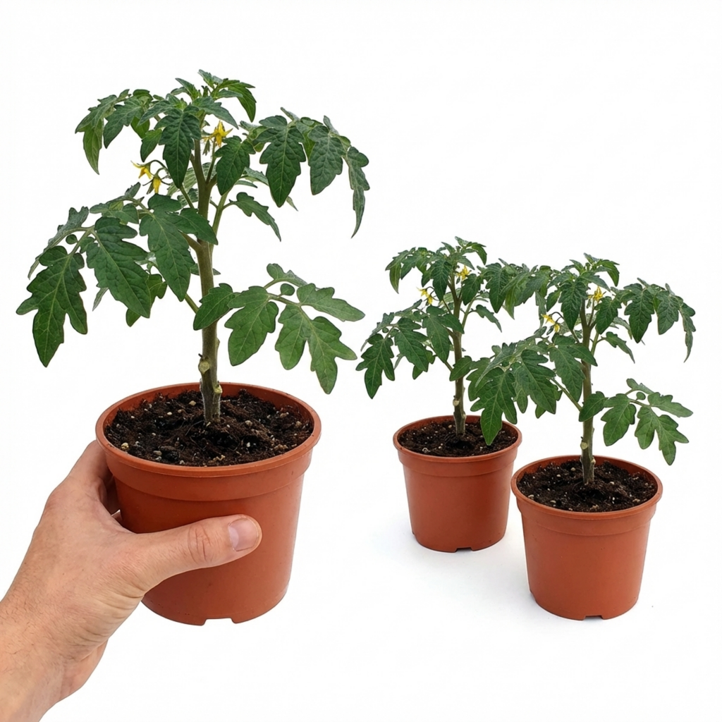 Tomato ‘Previa Tomato’ — Tender Annual Vegetable (grafted), 1L Pot (Set of 3 or 6)
