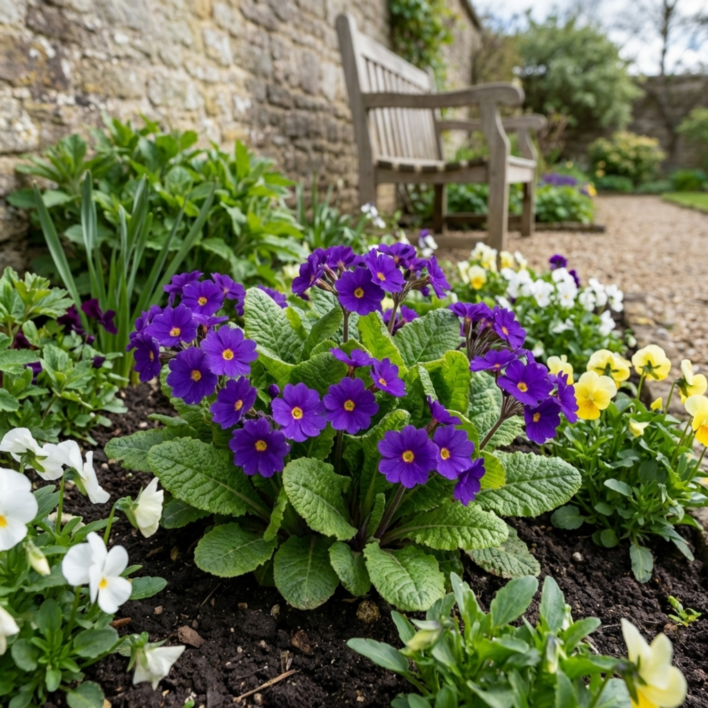 Primula ‘Little Queen Violet’ — Hardy Herbaceous Perennial, Bee-Friendly, 1L Pot (Set of 3 or 6)